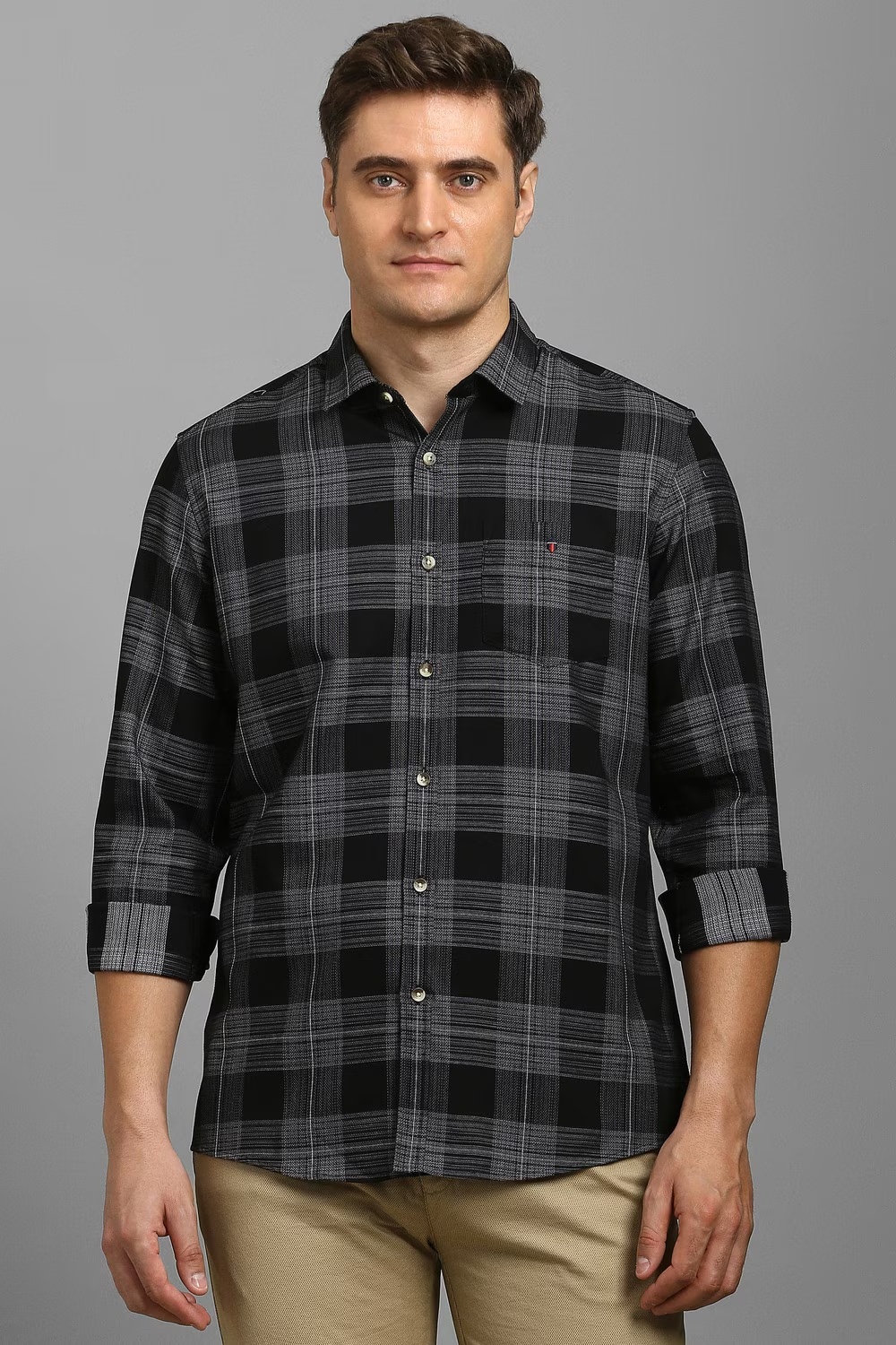 Men Black Check Full Sleeves Casual Shirt-Black 1 51488-men-black-check-full-sleeves-casual-shirt-black-1.jpg
