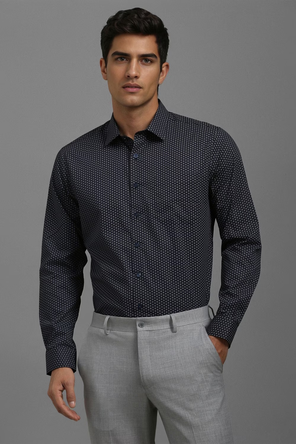 Men Black Slim Fit Print Full Sleeves Formal Shirt-Black 1 51696-men-black-slim-fit-print-full-sleeves-formal-shirt-black-1.jpg