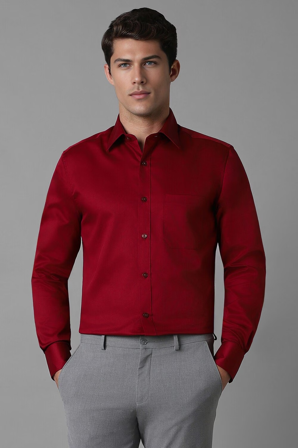 Men Maroon Classic Fit Solid Full Sleeves Formal Shirt-Maroon 1 51904-men-maroon-classic-fit-solid-full-sleeves-formal-shirt-maroon-1.jpg
