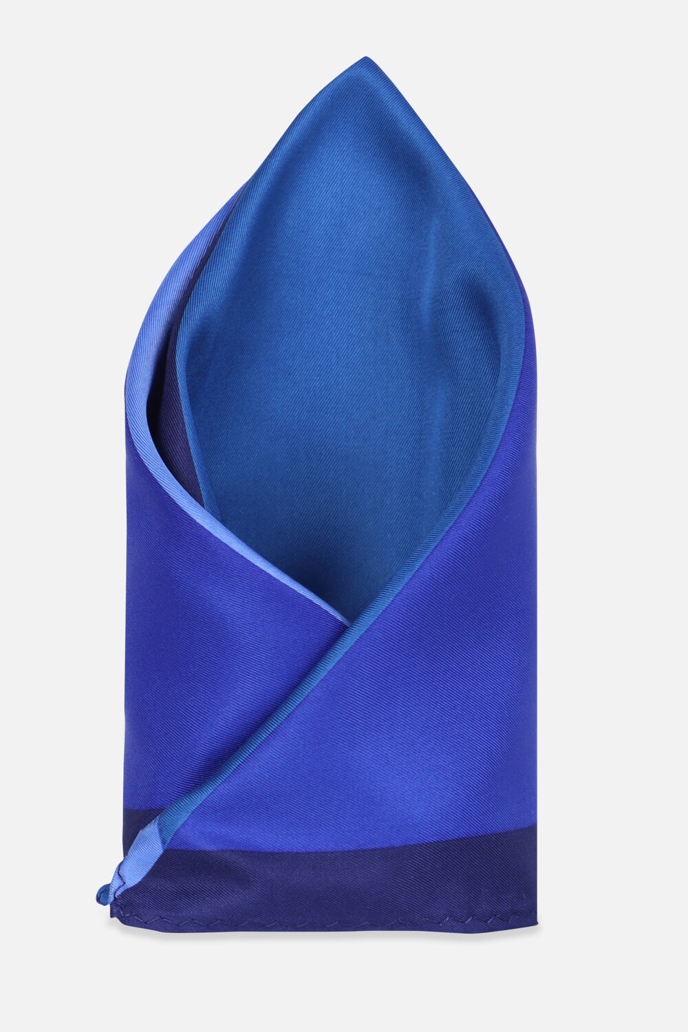 Men Blue Print Formal Pocket Square-Blue
