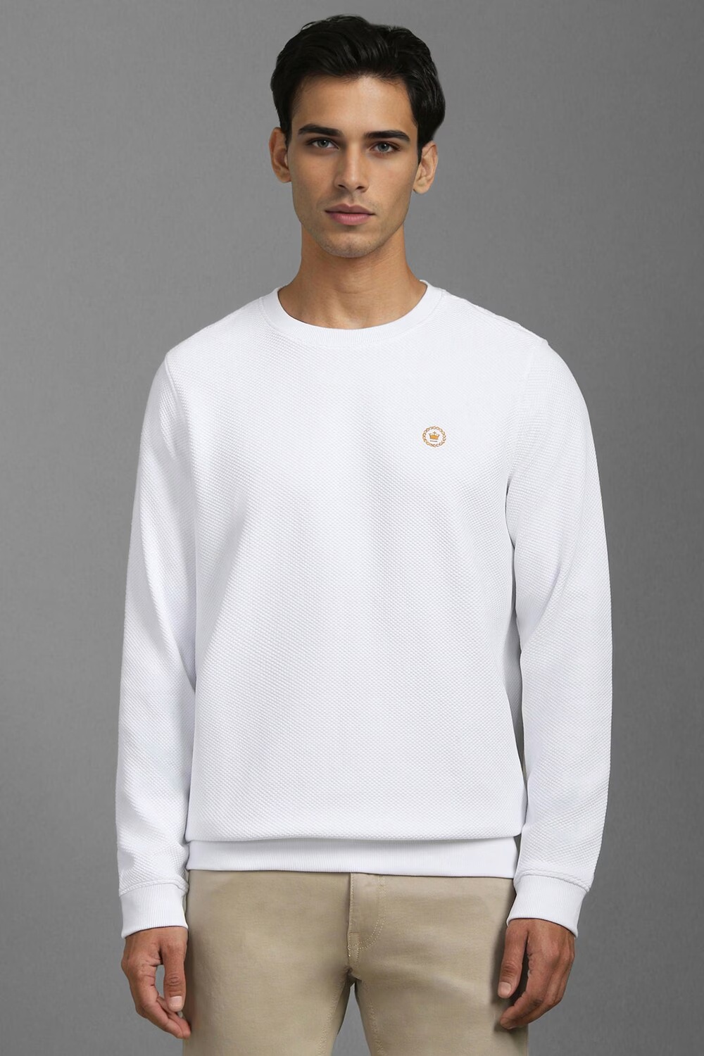 Men Casual White Textured Sweatshirt-White 1 52236-men-casual-white-textured-sweatshirt-white-1.jpg