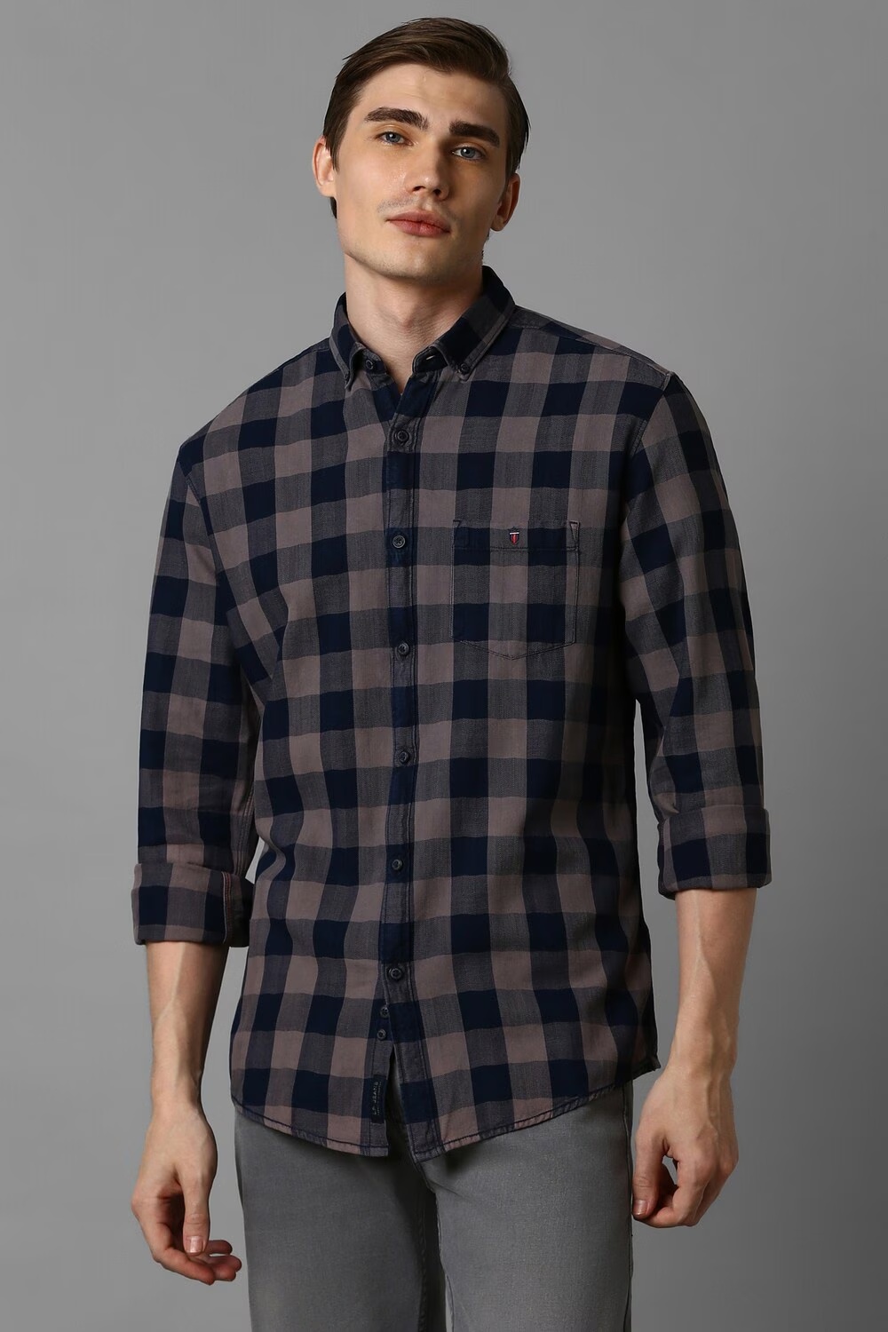 Men Multi Slim Fit Check Full Sleeves Casual Shirt-Multi