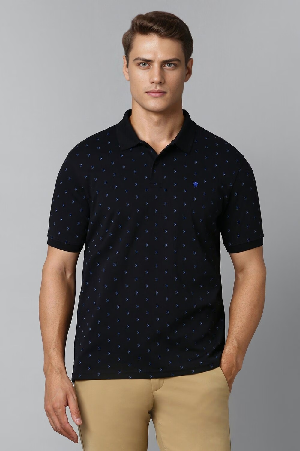 Men Navy Print Polo Neck T-shirt-Navy 13 53202-men-navy-print-polo-neck-t-shirt-navy-1.jpg