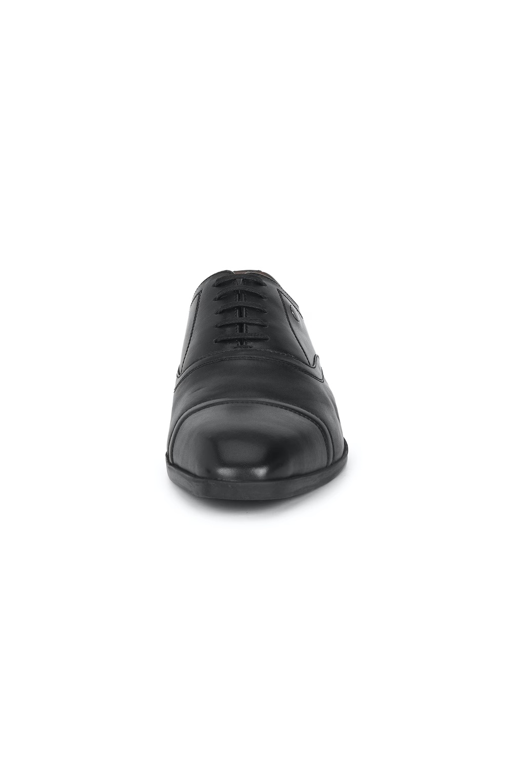 Louis Philippe Men Black Solid Oxford Formal Imported Premium Leather Light Weight Breathable Lining Slip Resistant Flexible Toe-Black
