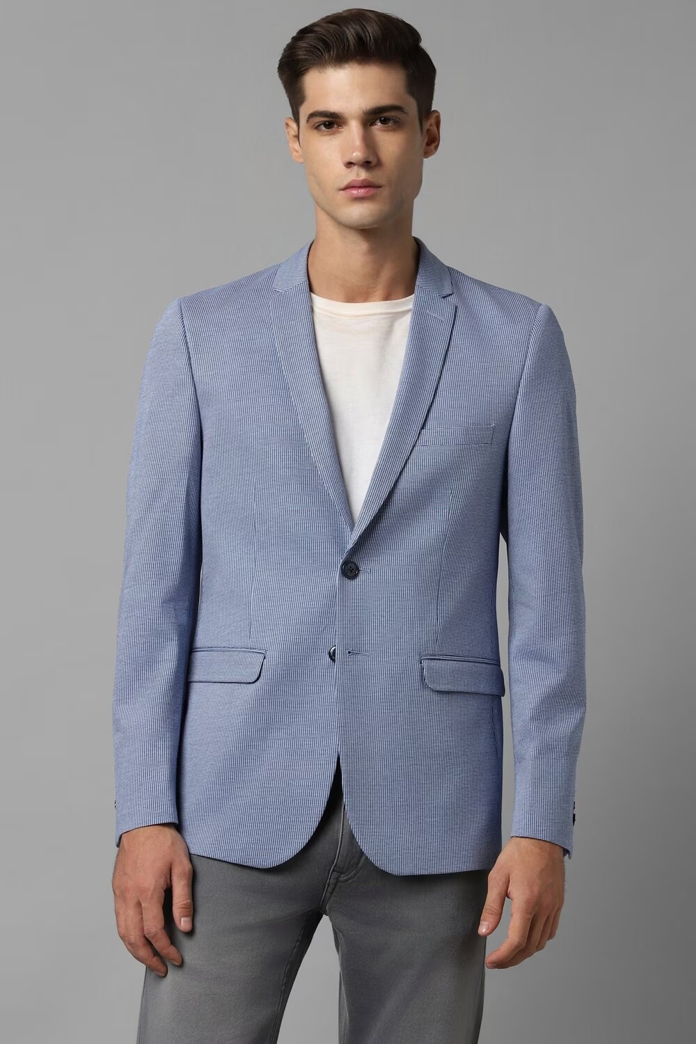Men Blue Super Slim Fit Check Casual Blazer-Blue 1 53662-men-blue-super-slim-fit-check-casual-blazer-blue-1.jpg