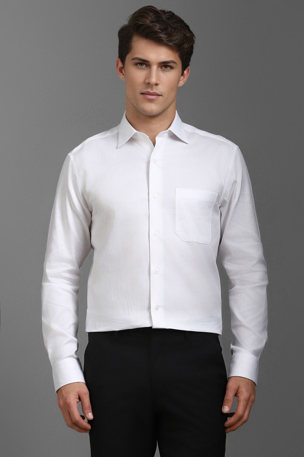Men White Classic Fit Textured Full Sleeves Formal Shirt-White 1 53966-men-white-classic-fit-textured-full-sleeves-formal-shirt-white-1.jpg