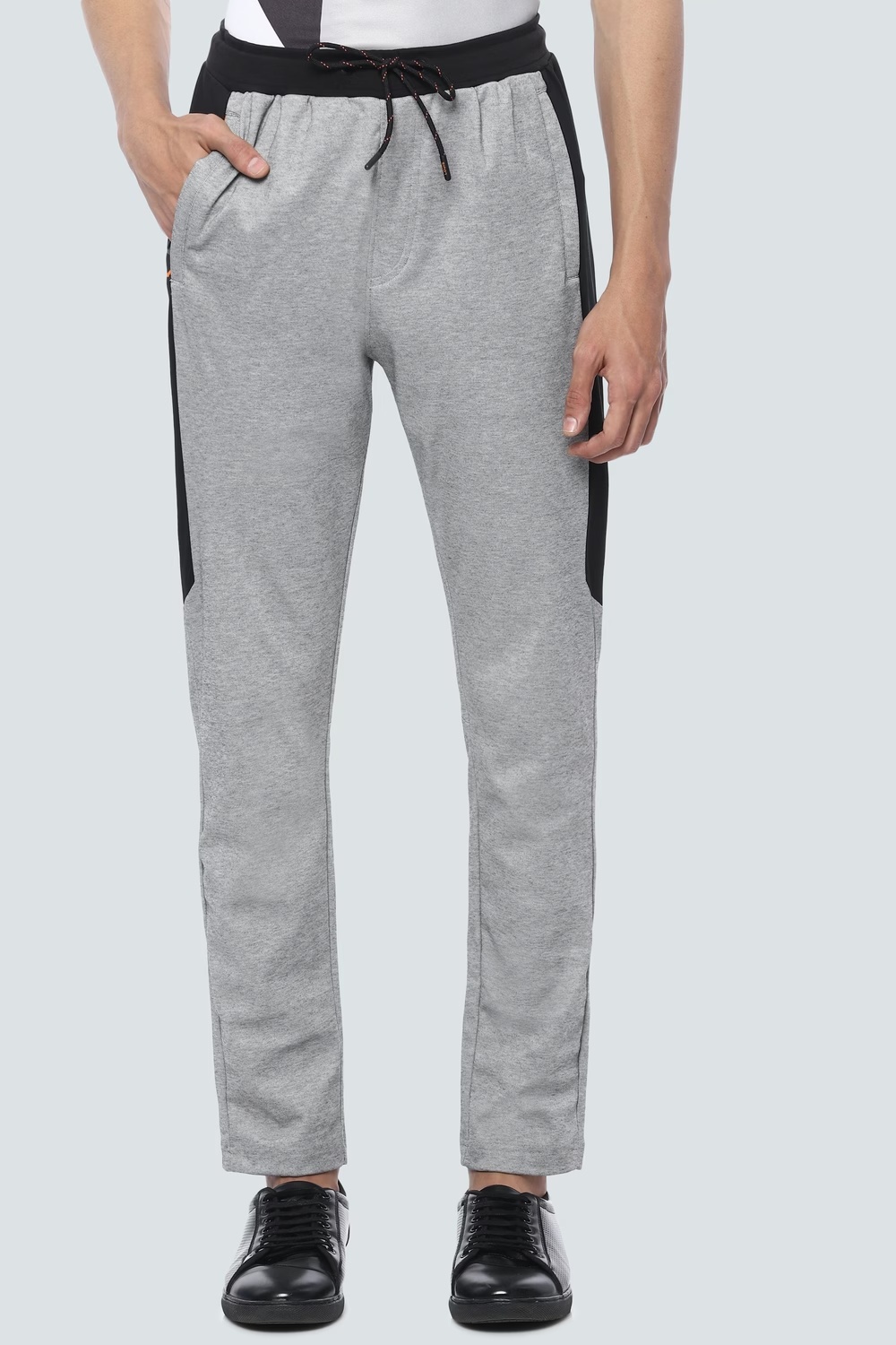 Men Grey Solid Casual Track Pants-Grey