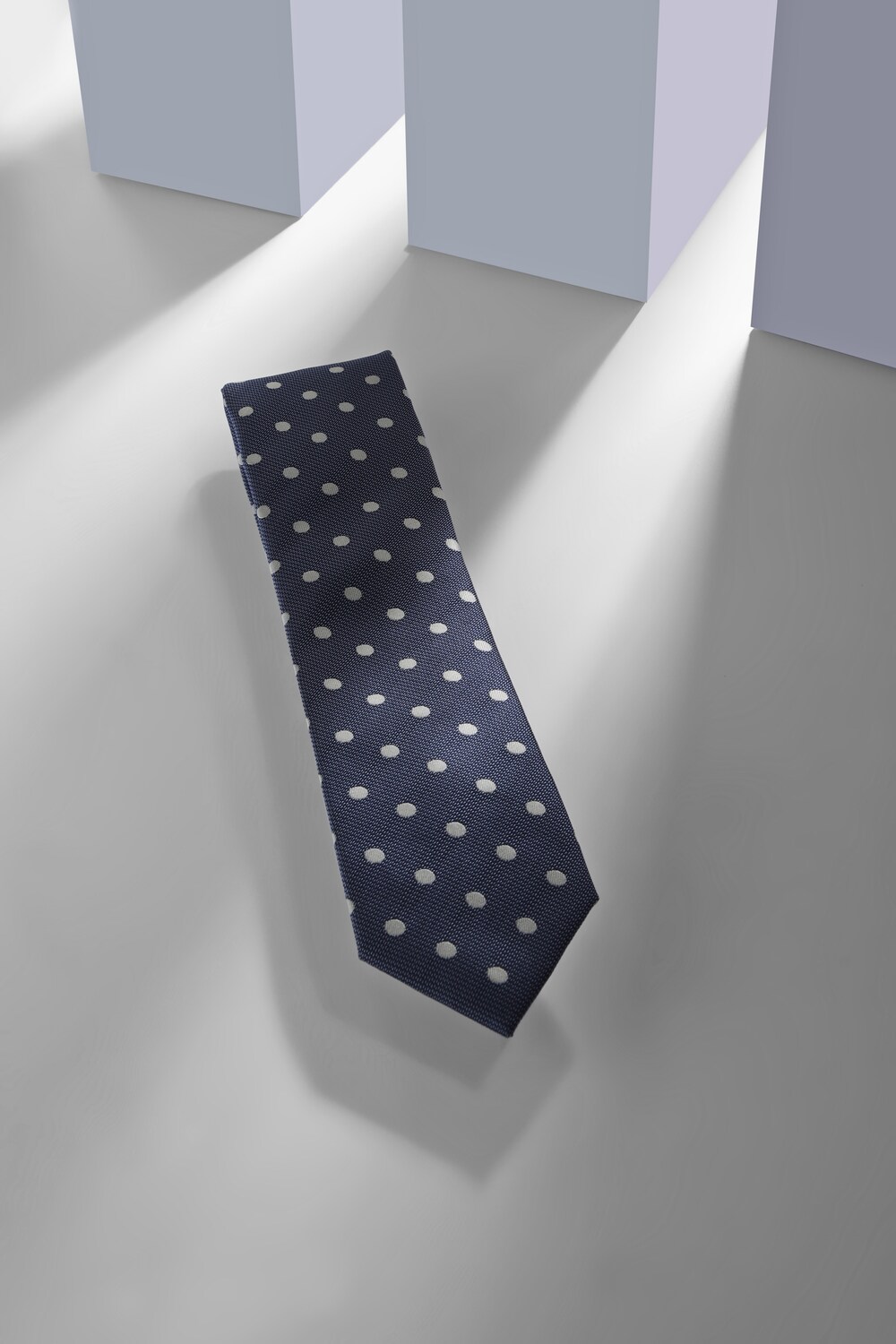 Men Navy Embroidered Tie-Navy