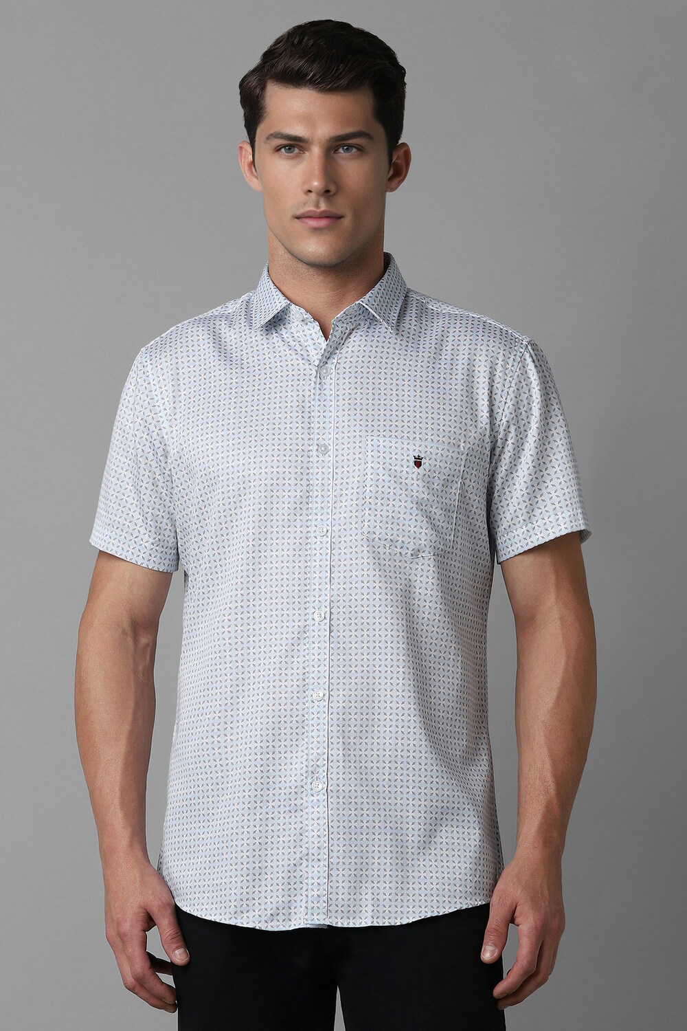 Men Blue Slim Fit Print Half Sleeves Casual Shirt-Blue 1 54570-men-blue-slim-fit-print-half-sleeves-casual-shirt-blue-1.jpg