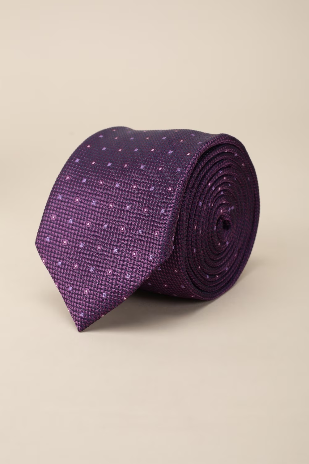 Men Purple Embroidered Tie-Purple