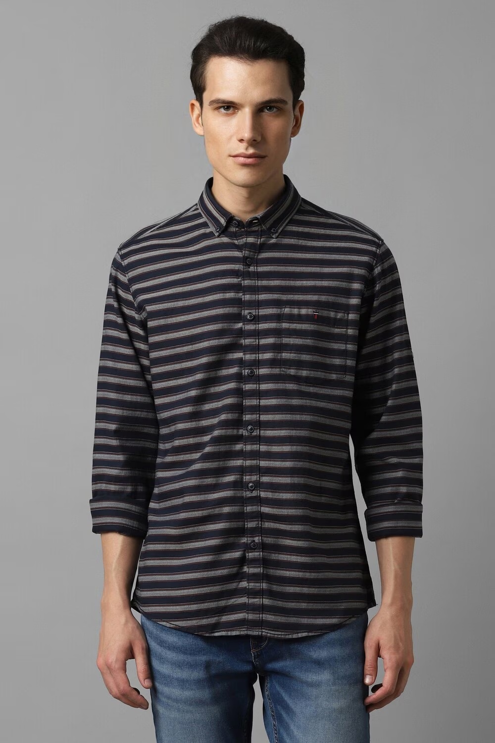 Men Black Slim Fit Stripe Full Sleeves Casual Shirt-Black 1 55935-men-black-slim-fit-stripe-full-sleeves-casual-shirt-black-1.jpg