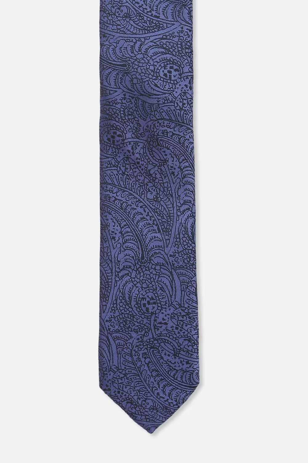 Men Blue Print Tie-Blue