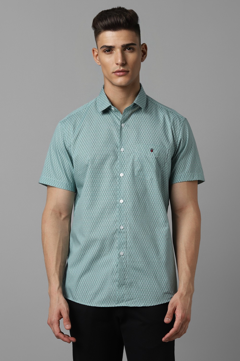 Men Light Blue Print Half Sleeves Casual Shirt-Light Blue 1 58907-men-light-blue-print-half-sleeves-casual-shirt-light-blue-1.jpg