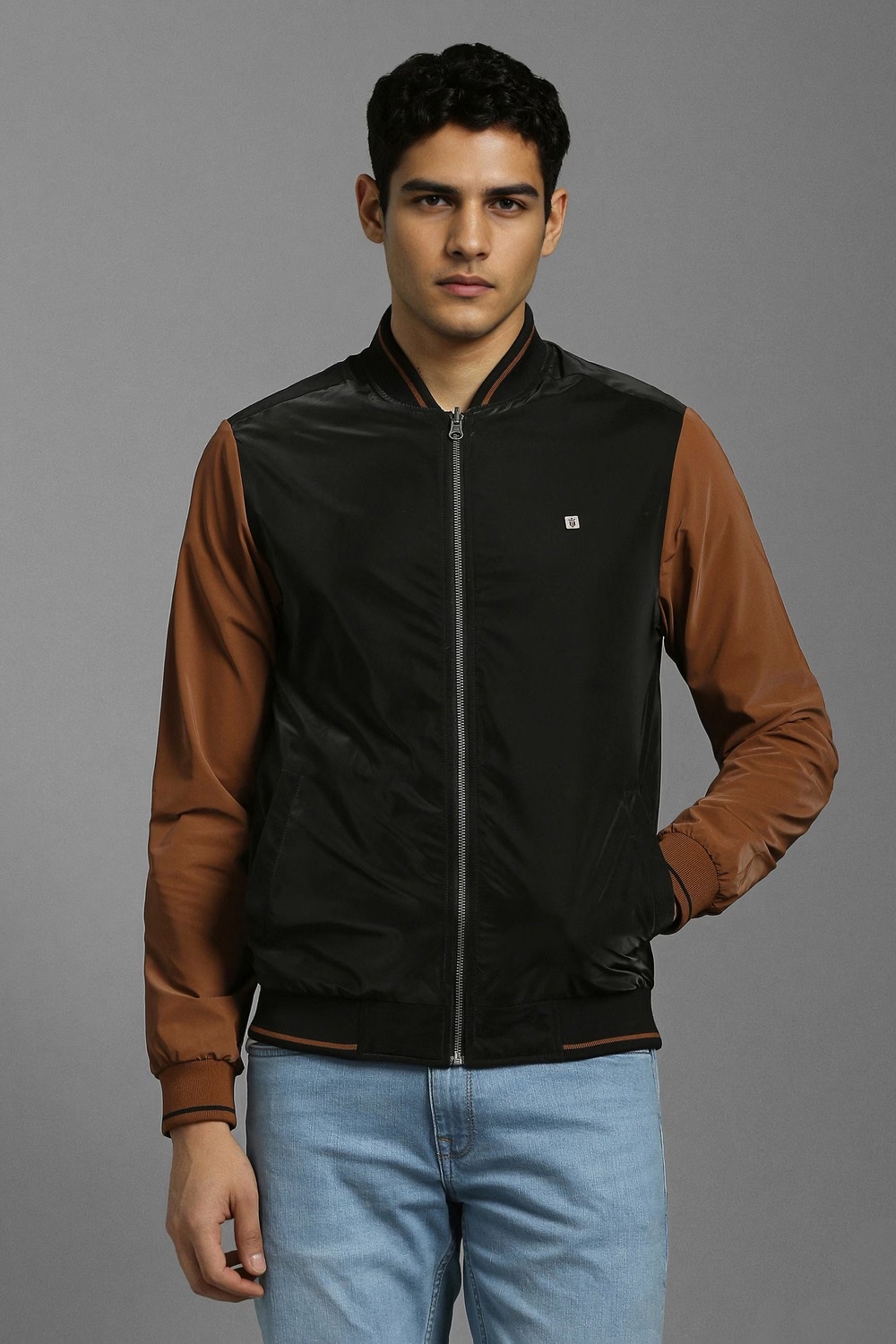 Men Casual Black Print Jackets-Black