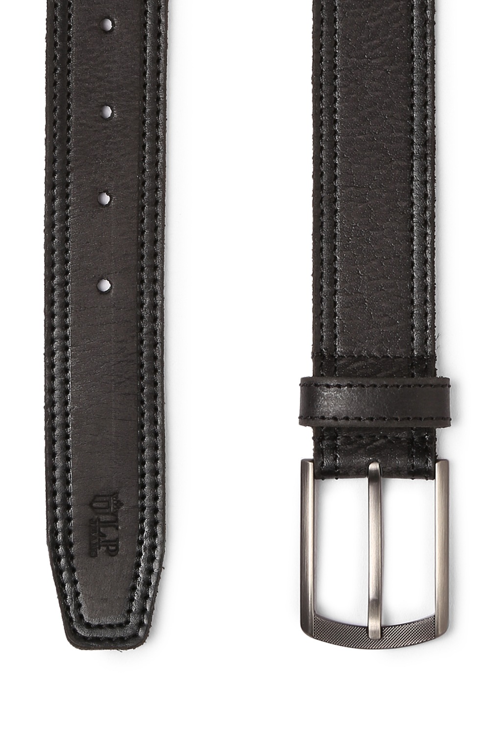 Men Brown Leather Business Casual Belt-Brown