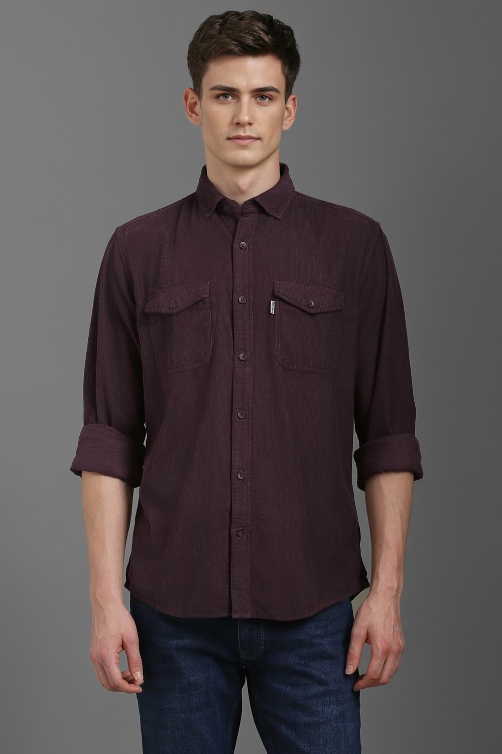 Men Purple Slim Fit Textured Full Sleeves Casual Shirt-Purple 1 60371-men-purple-slim-fit-textured-full-sleeves-casual-shirt-purple-1.jpg