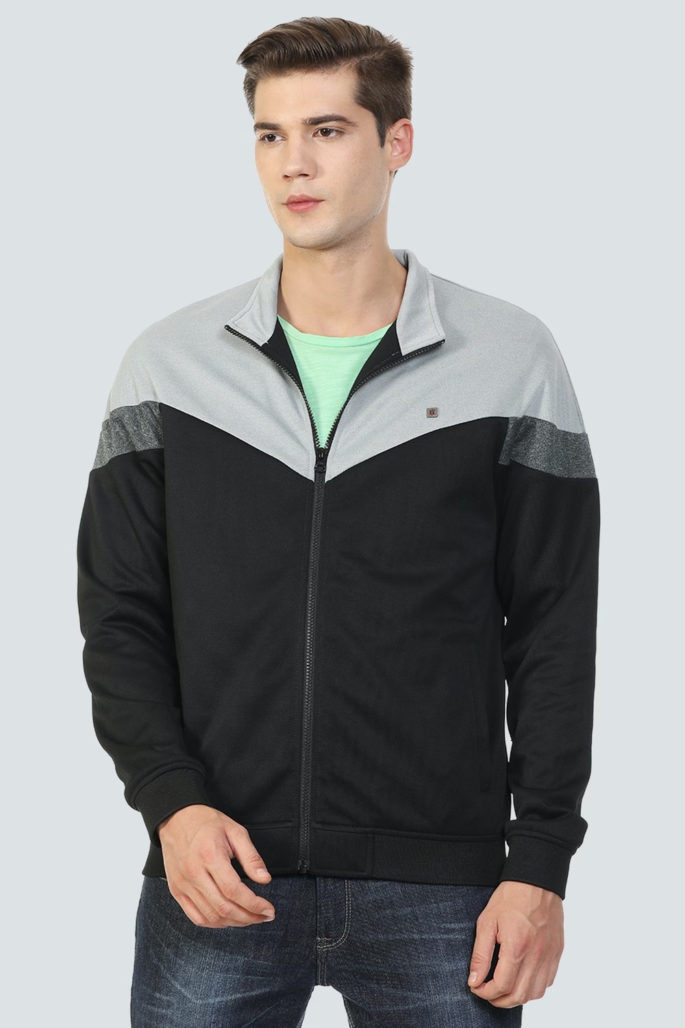 Men Casual Black Print Jackets-Black