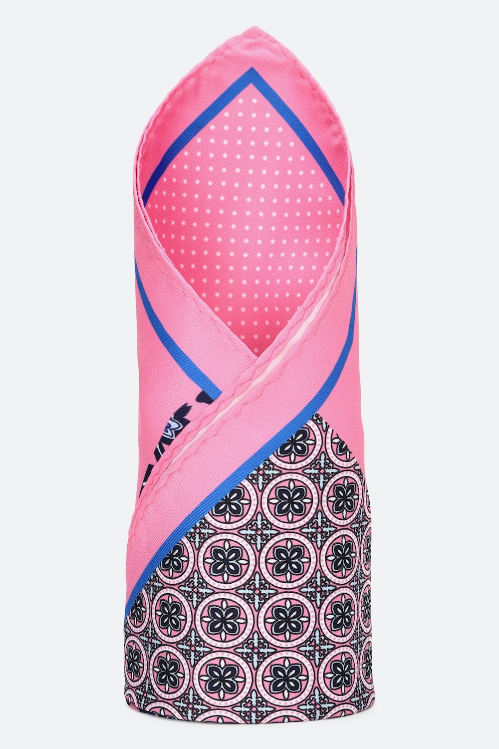 Men Pink Print Formal Pocket Square-Pink