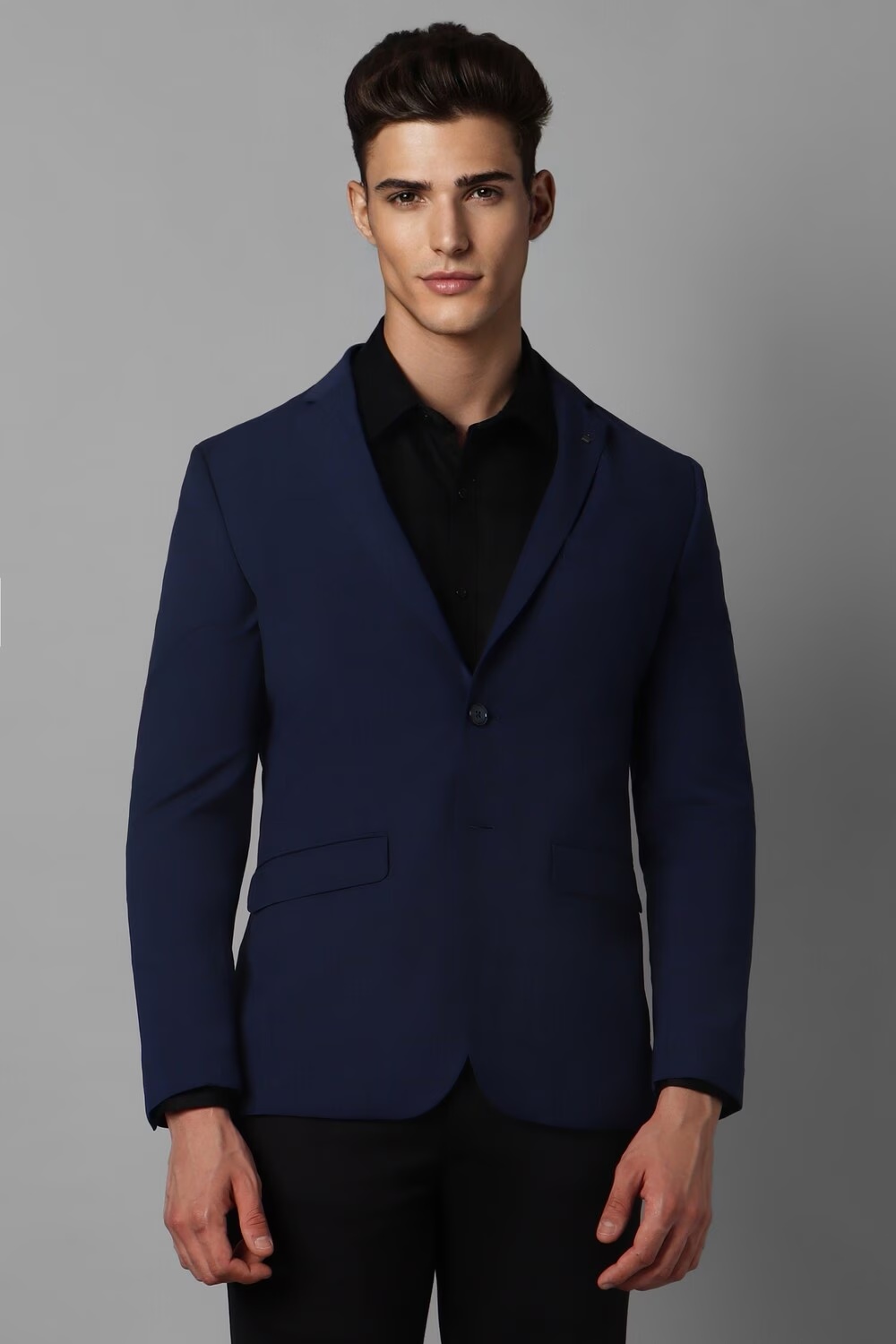Men Navy Slim Fit Check Formal Blazer-Navy 1 62239-men-navy-slim-fit-check-formal-blazer-navy-1.jpg