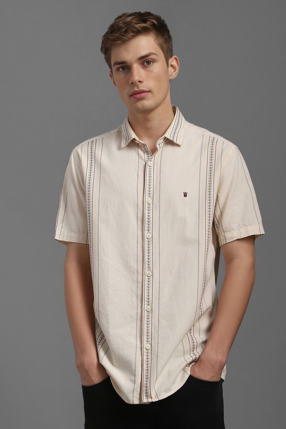 Men Beige Slim Fit Print Half Sleeves Casual Shirt-Beige 1 62518-men-beige-slim-fit-print-half-sleeves-casual-shirt-beige-1.jpg