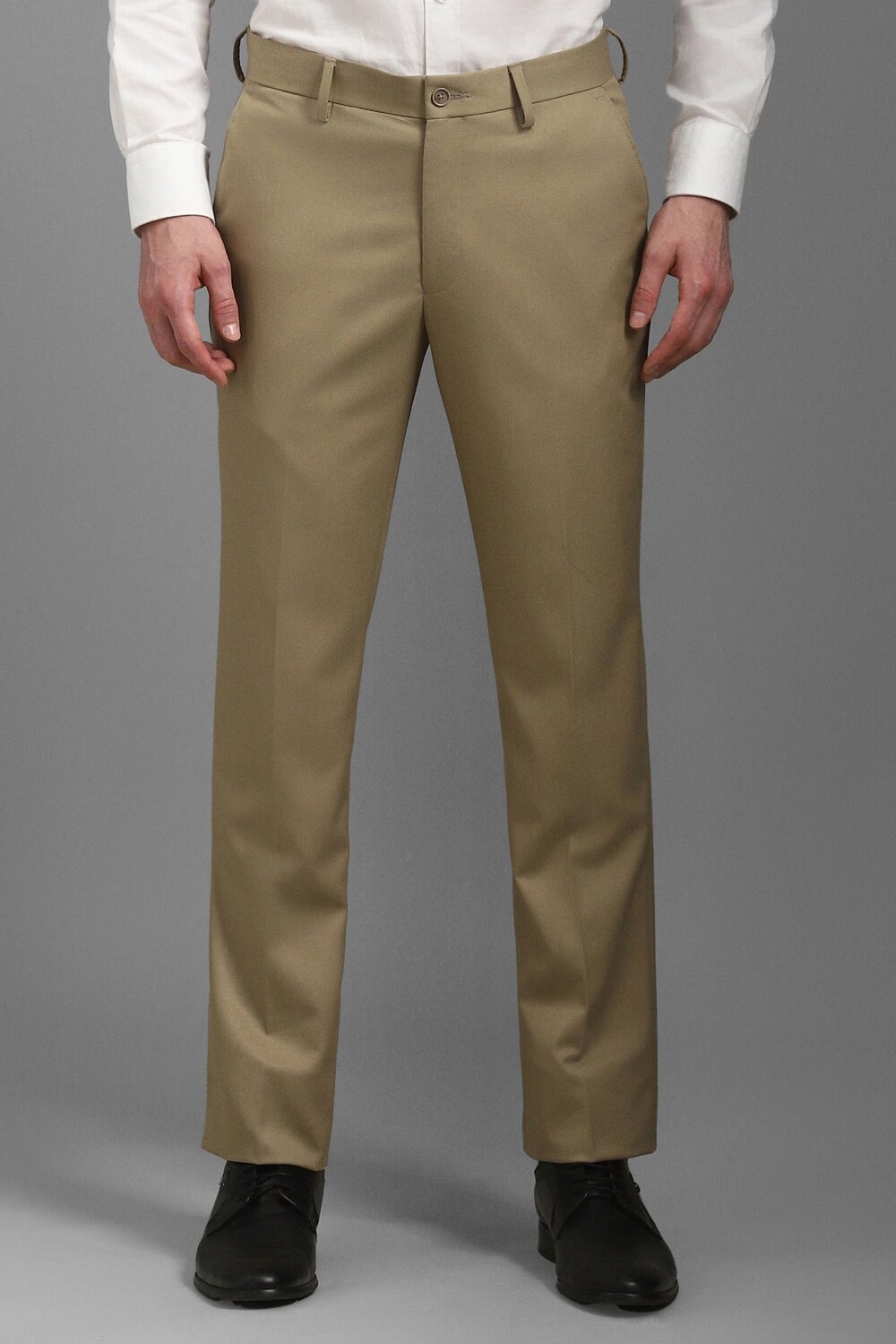 Men Khaki Slim Fit Solid Flat Front Formal Trousers-Khaki 1 62557-men-khaki-slim-fit-solid-flat-front-formal-trousers-khaki-1.jpg