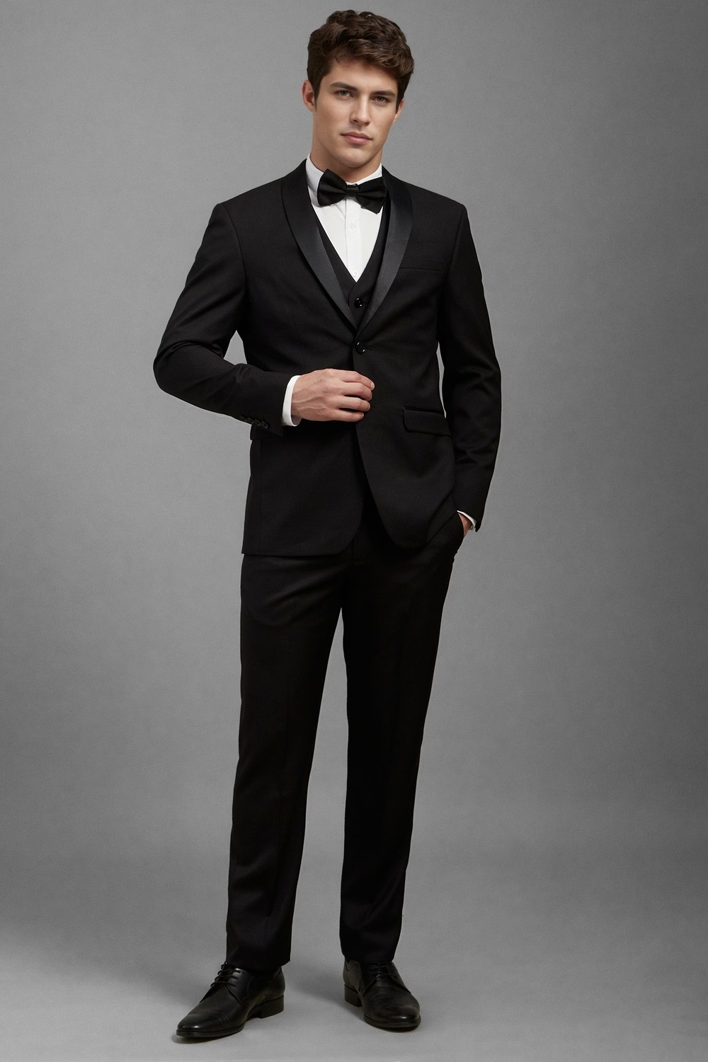Men Black Slim Fit Textured Formal Three Piece Suit-Black 1 62872-men-black-slim-fit-textured-formal-three-piece-suit-black-1.jpg