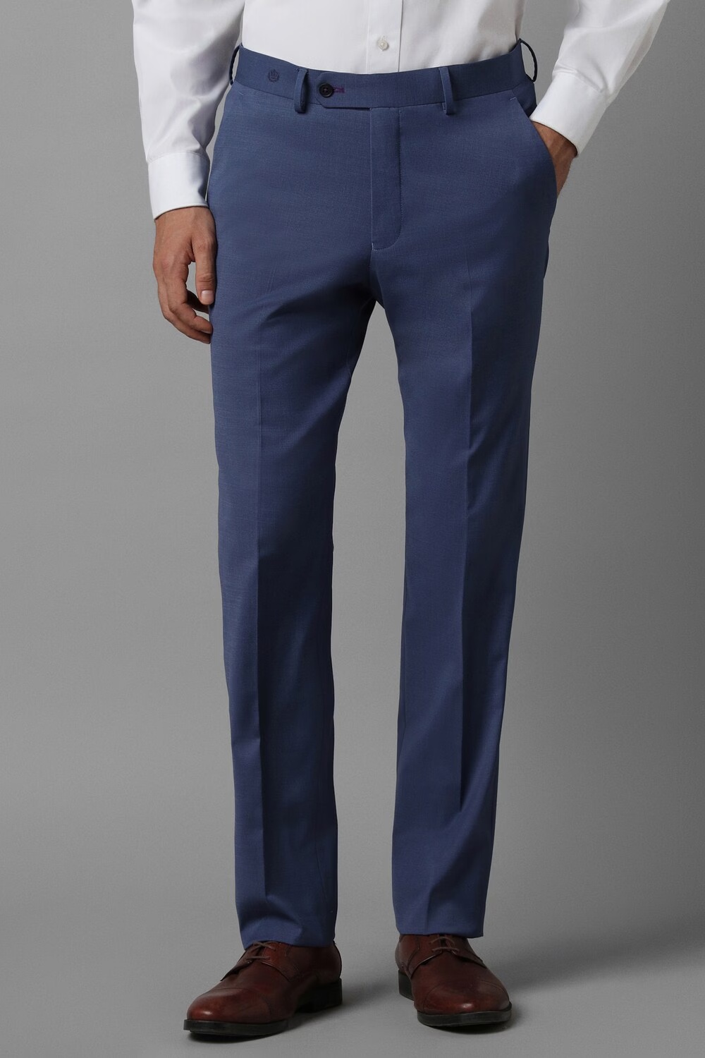 Men Blue Slim Fit Solid Flat Front Formal Trousers-Blue 1 62987-men-blue-slim-fit-solid-flat-front-formal-trousers-blue-1.jpg