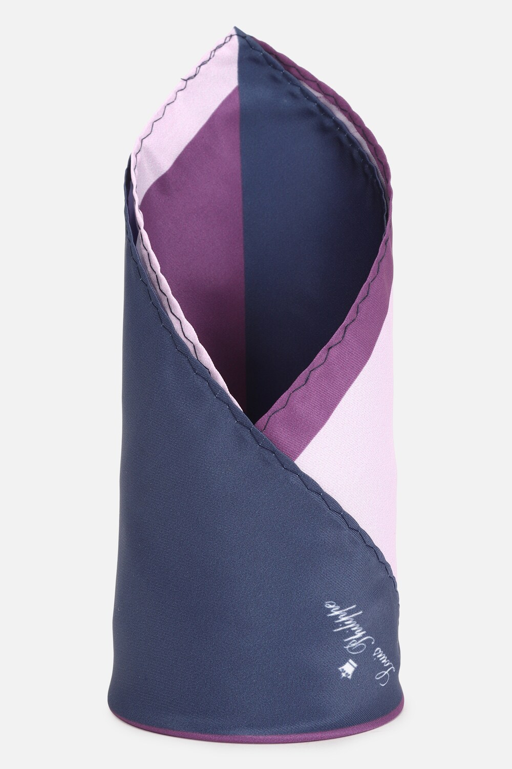 Men Purple Patterned Party Pocket Square-Purple