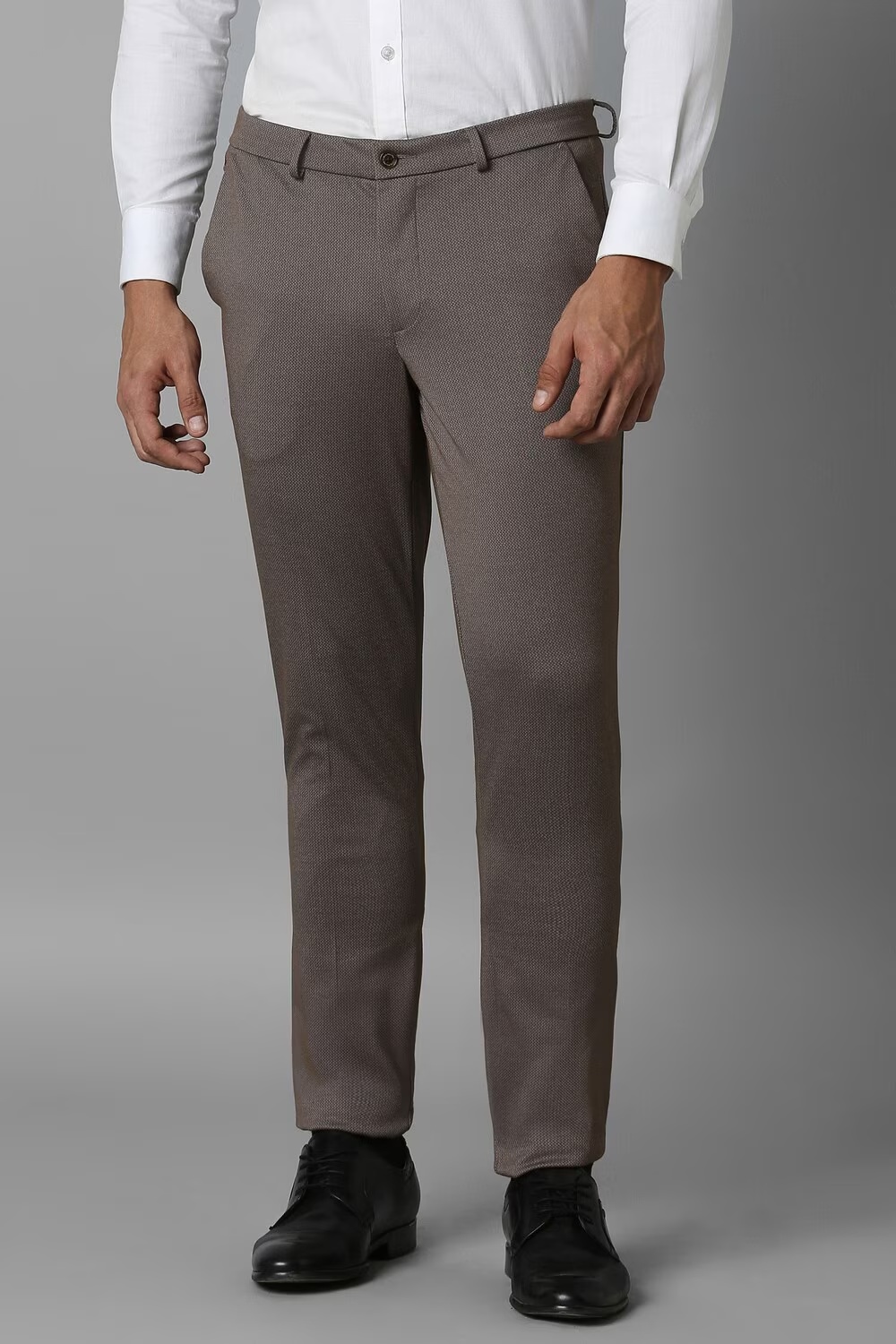 Men Brown Slim Fit Print Flat Front Casual Trousers-Brown 1 6344-men-brown-slim-fit-print-flat-front-casual-trousers-brown-1.jpg