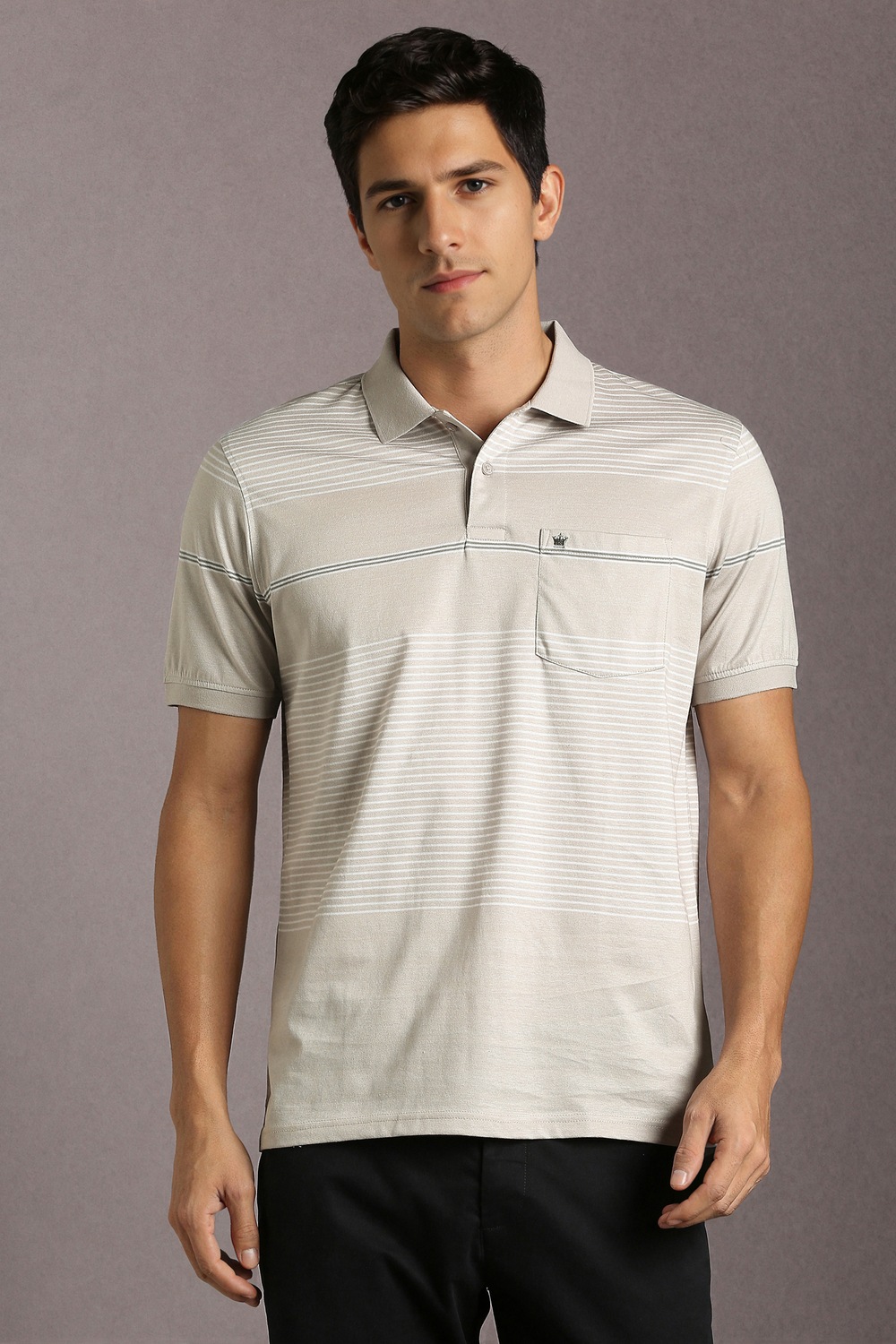 Men Grey Stripe Polo Neck T-shirt-Grey 1 63839-men-grey-stripe-polo-neck-t-shirt-grey-1.jpg