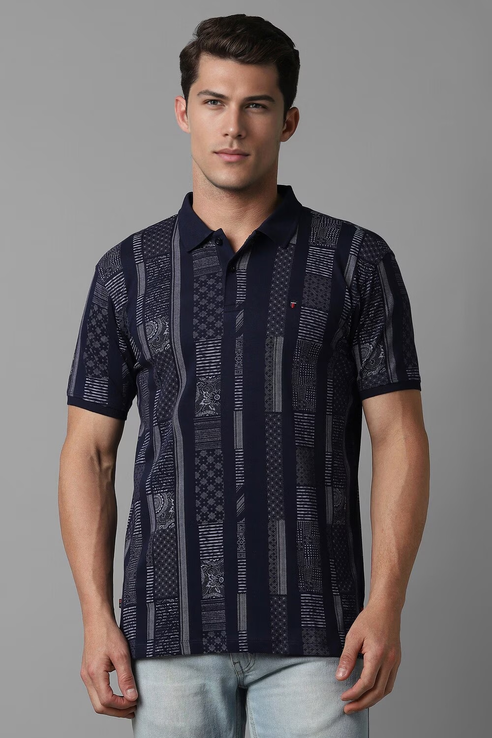 Men Navy Print Polo Neck T-shirt-Navy 6 63893-men-navy-print-polo-neck-t-shirt-navy-1.jpg