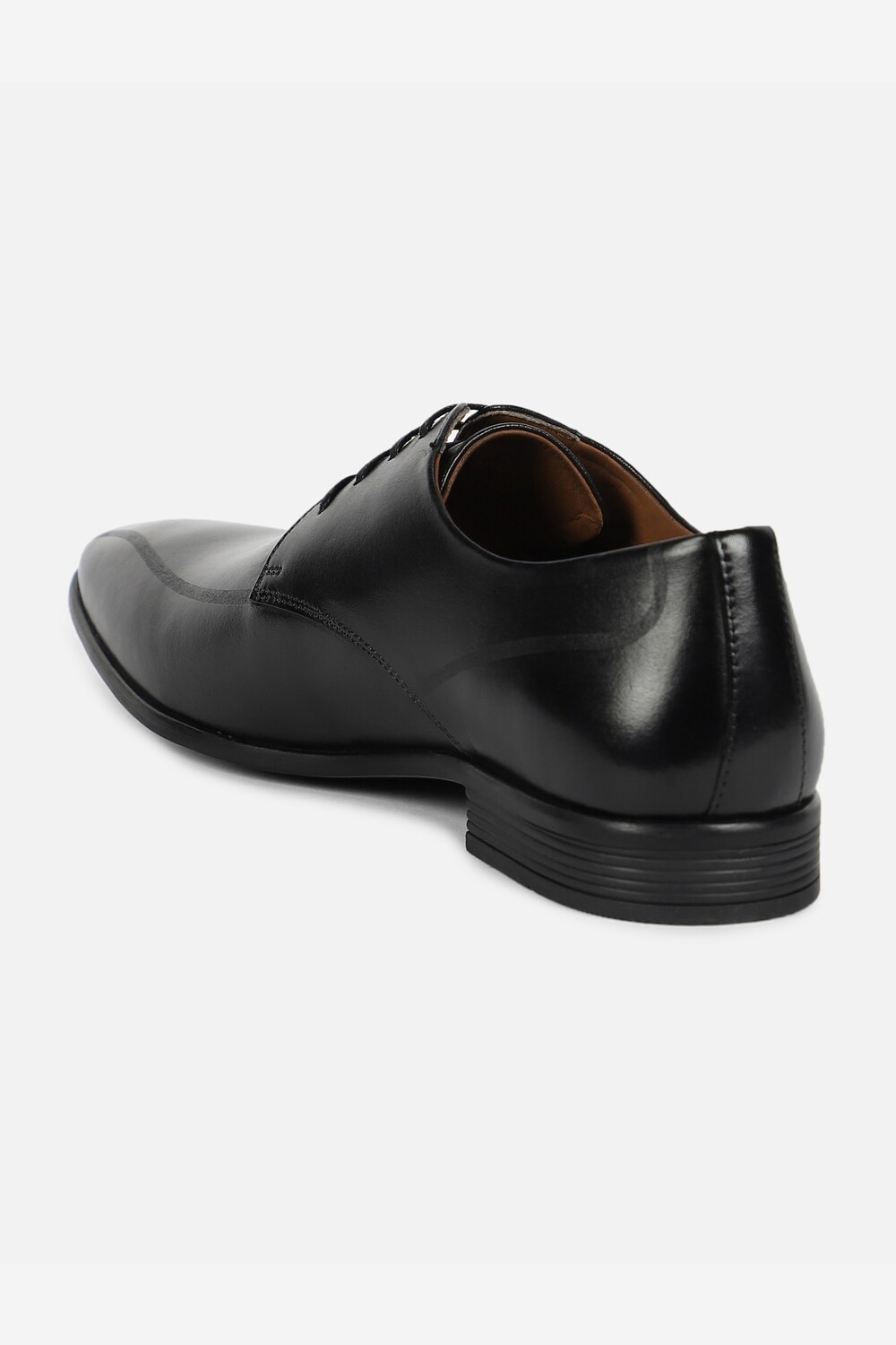 Louis Philippe Men Black Solid Derby Formal Imported Premium Leather Light Weight Breathable Lining Slip Resistant Flexible Toe -Black