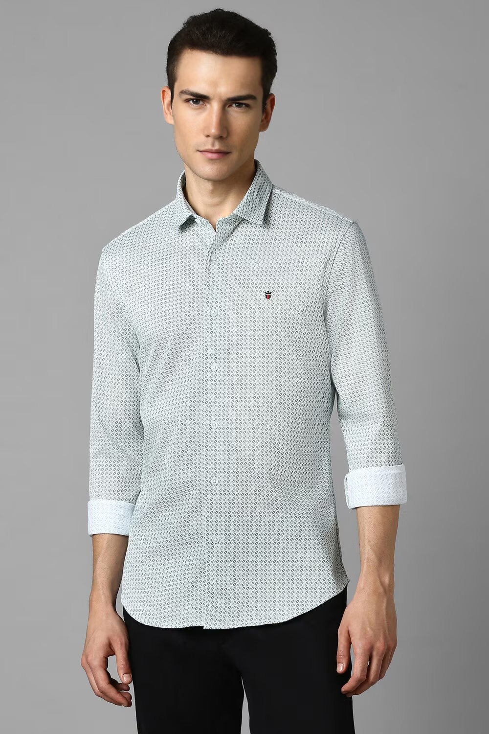 Men Green Smart Fit Print Full Sleeves Casual Shirt-Green 1 64598-men-green-smart-fit-print-full-sleeves-casual-shirt-green-1.jpg