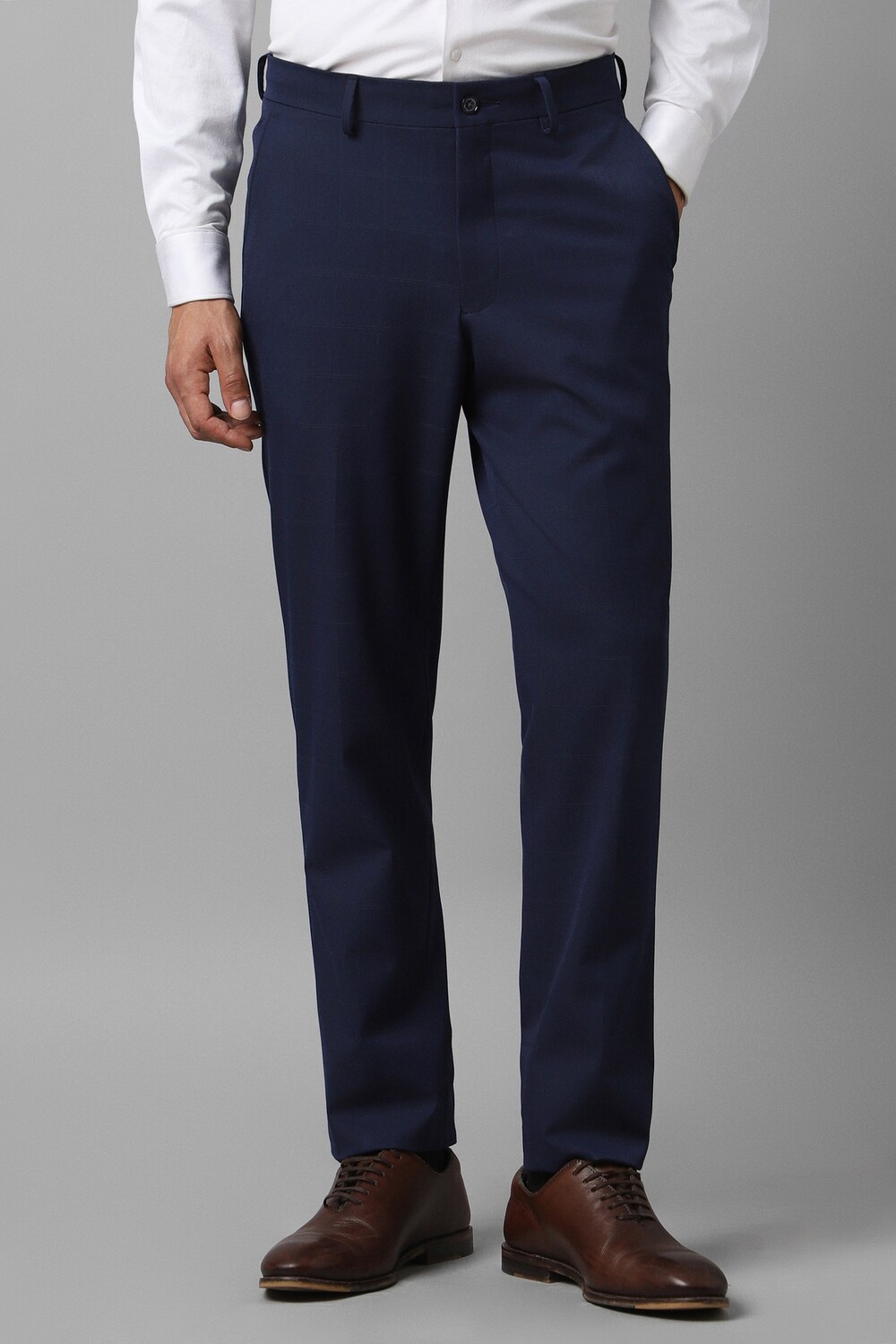 Men Navy Slim Fit Solid Flat Front Formal Trousers-Navy 1 65017-men-navy-slim-fit-solid-flat-front-formal-trousers-navy-1.jpg