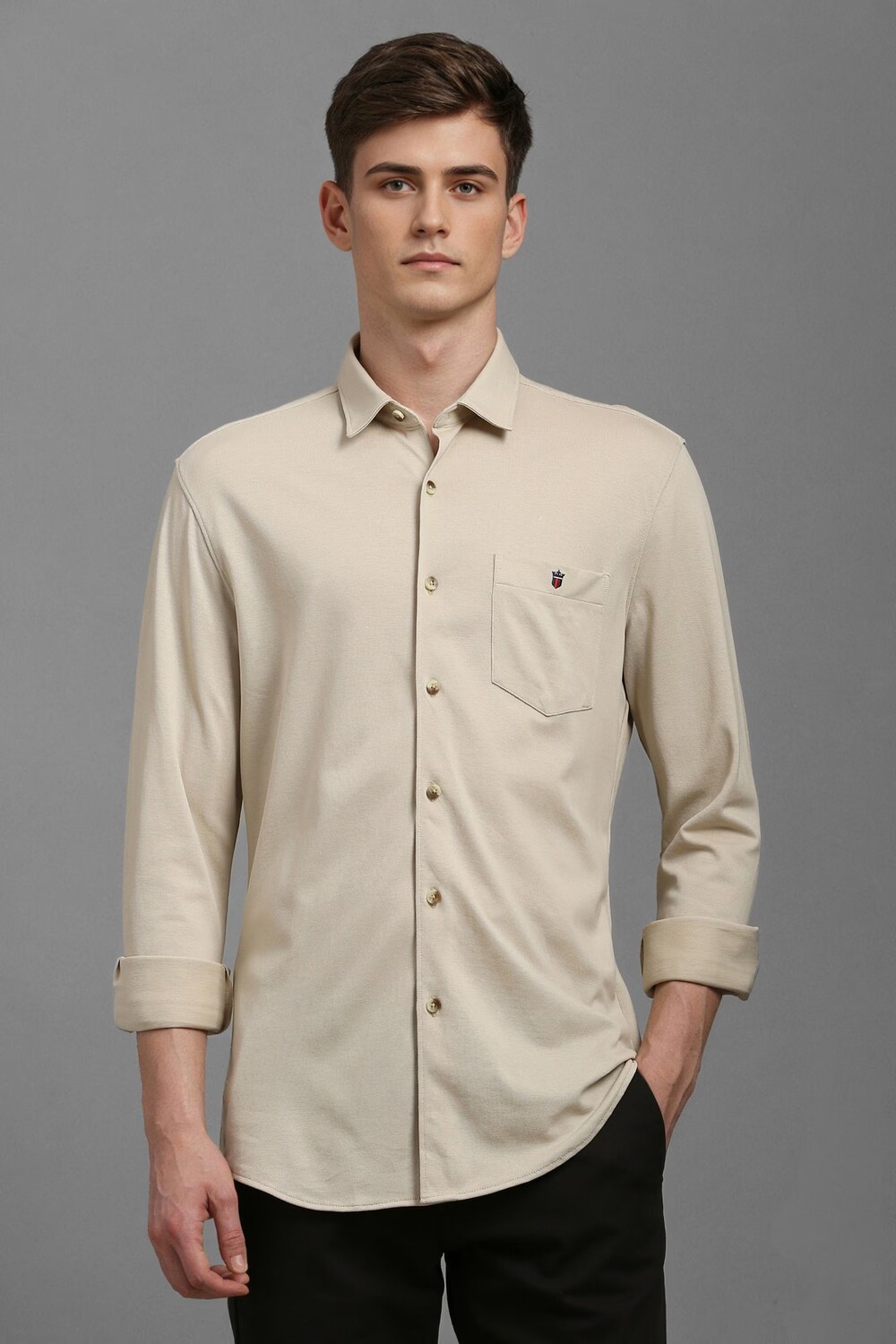 Men Beige Super Slim Fit Textured Full Sleeves Casual Shirt-Beige 1 65644-men-beige-super-slim-fit-textured-full-sleeves-casual-shirt-beige-1.jpg