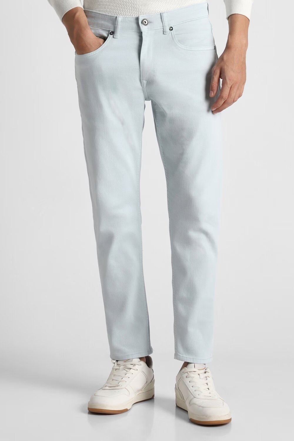 Men Blue Light Smart Fit Jeans-Blue