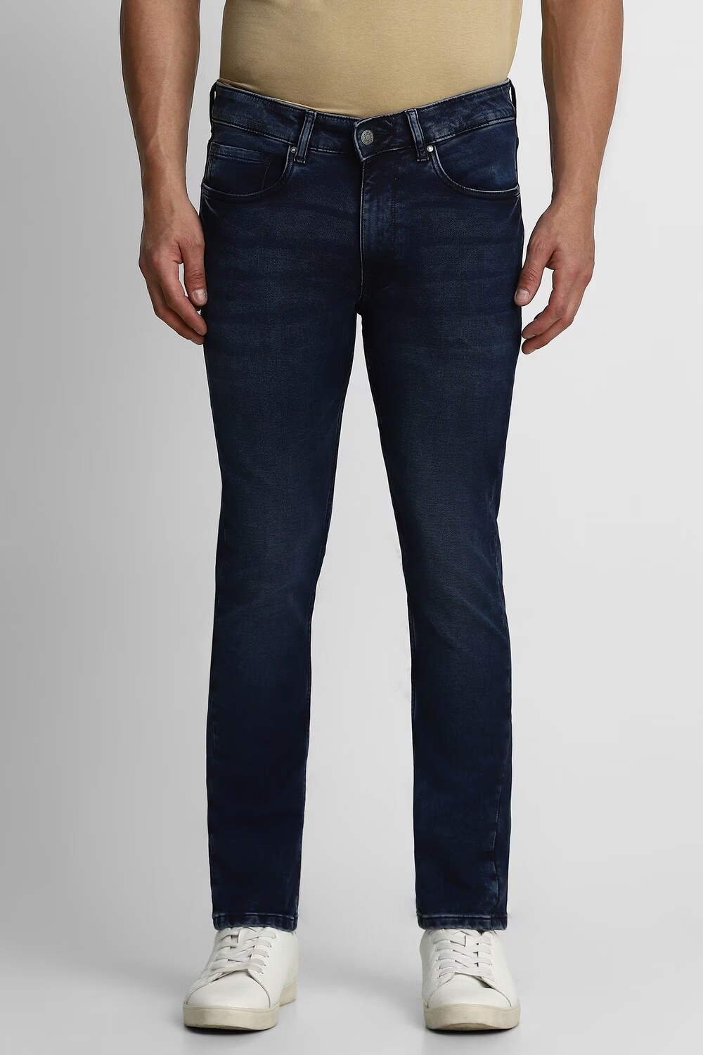 Men Blue Mid Super Slim Fit Jeans-Blue
