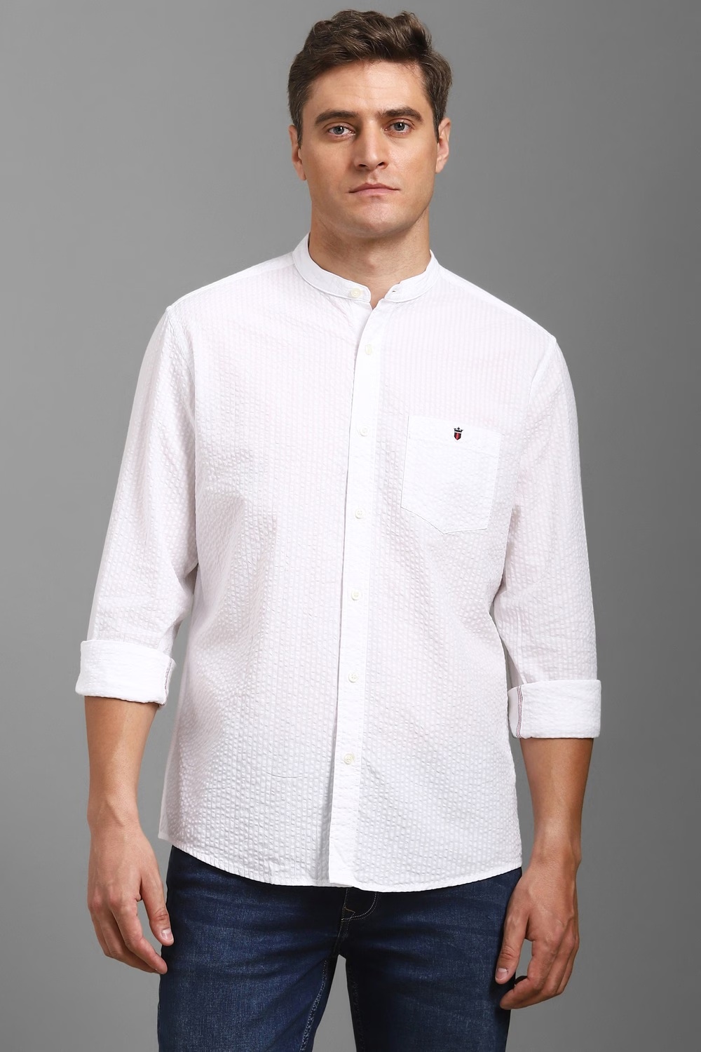 Men White Slim Fit Textured Full Sleeves Casual Shirt-White 1 66754-men-white-slim-fit-textured-full-sleeves-casual-shirt-white-1.jpg
