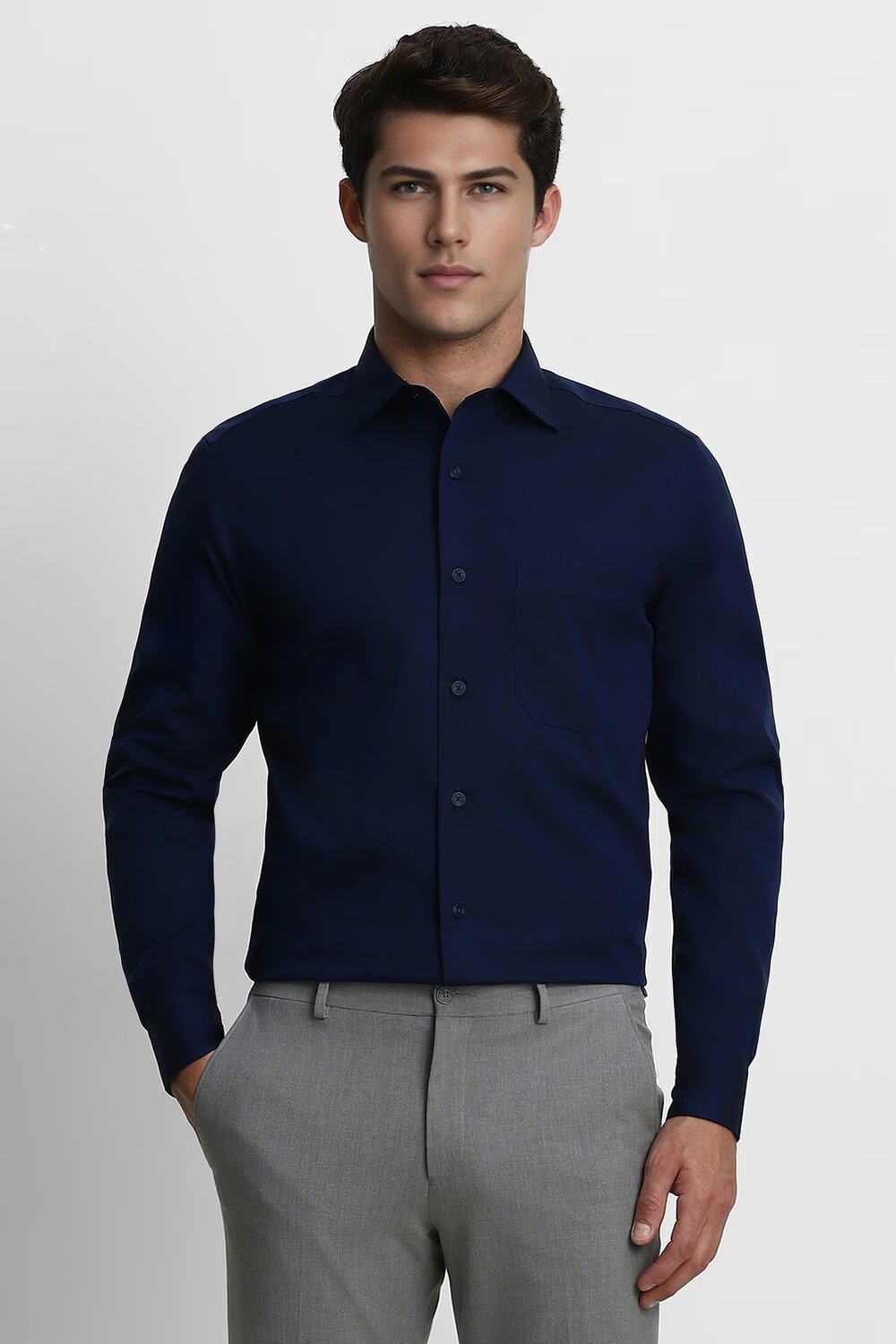 Men Navy Shirt-Navy