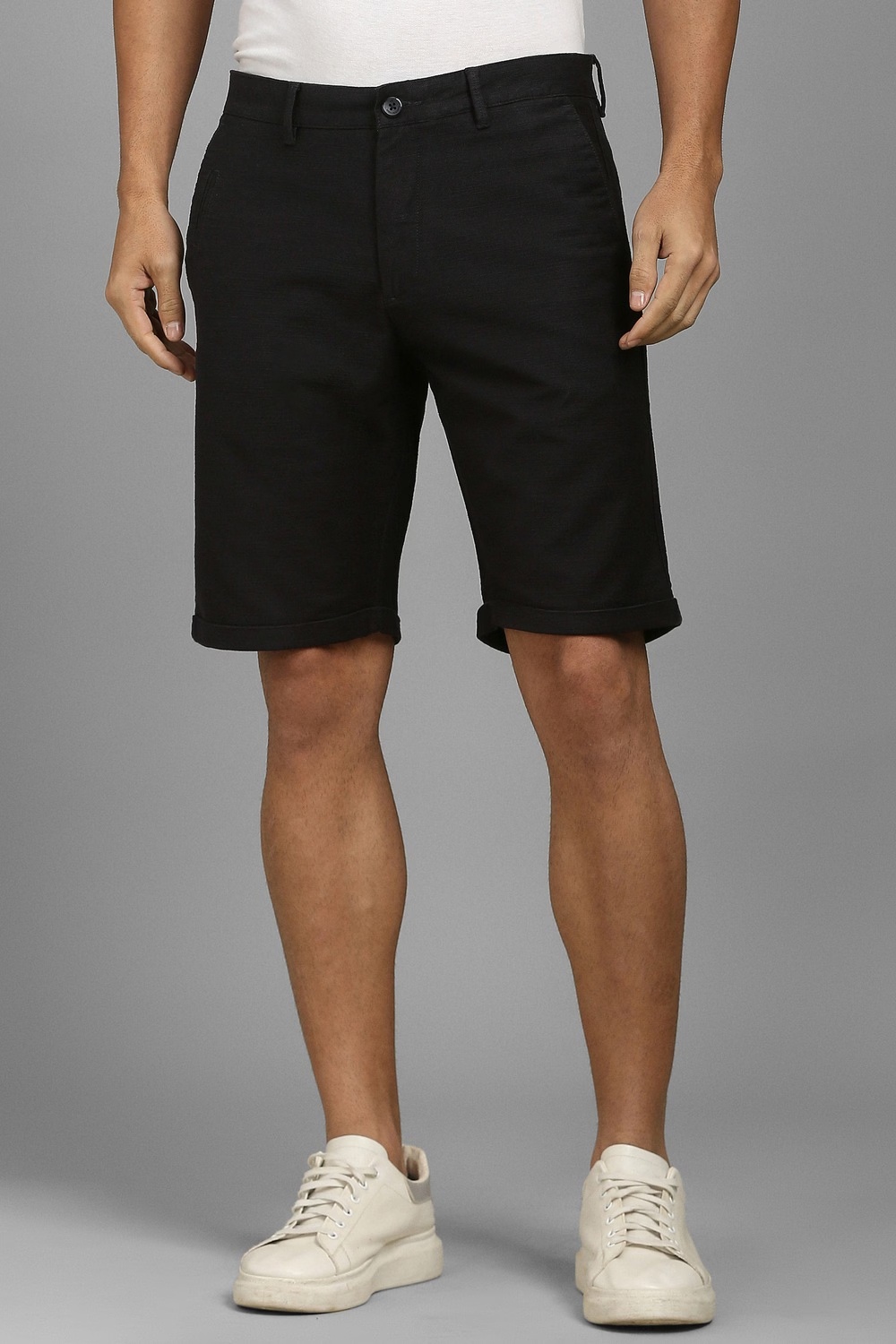 Men Black Textured Shorts-Black 1 67493-men-black-textured-shorts-black-1.jpg