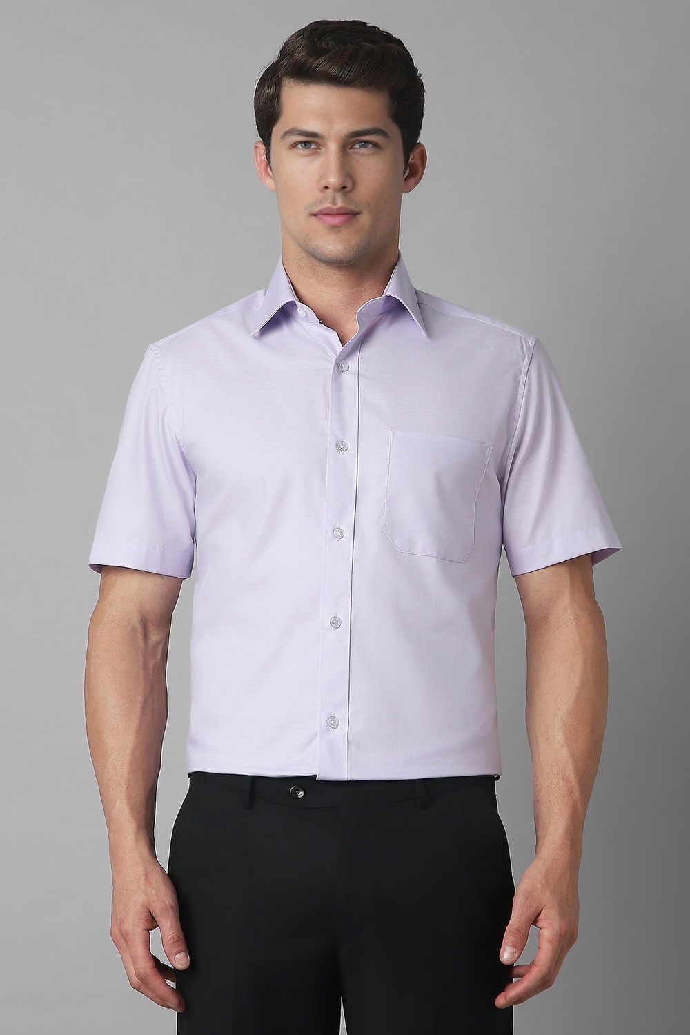 Men Lilac Solid Half Sleeves Formal Shirt-Lilac 1 67791-men-lilac-solid-half-sleeves-formal-shirt-lilac-1.jpg
