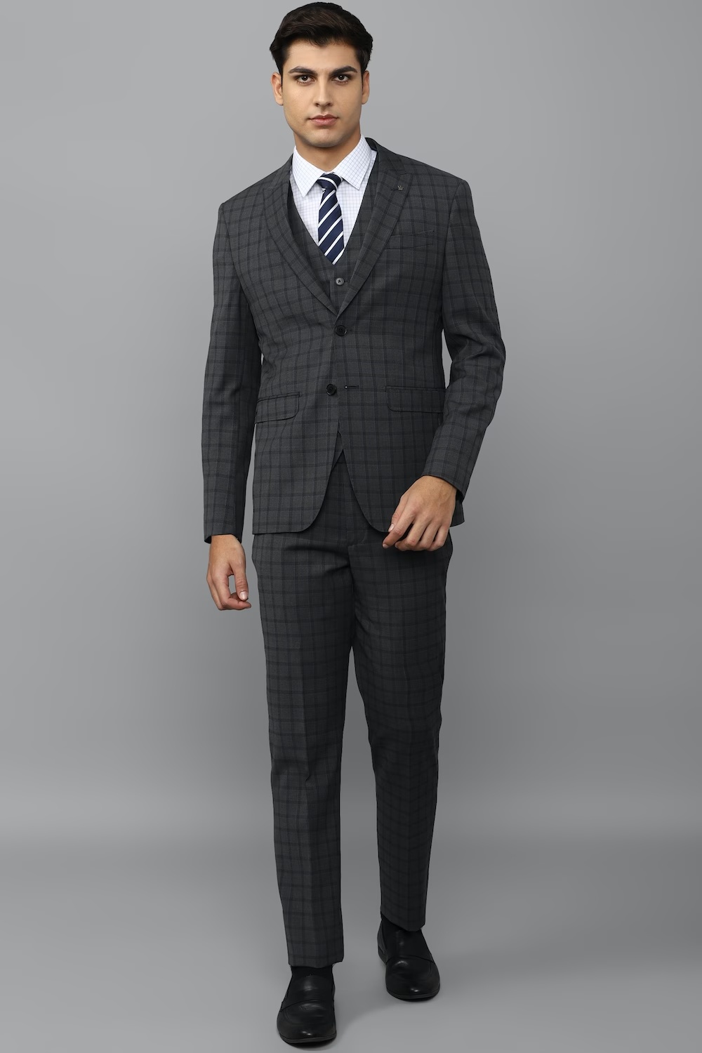 Men Grey Slim Fit Check Formal Three Piece Suit-Grey 1 68303-men-grey-slim-fit-check-formal-three-piece-suit-grey-1.jpg