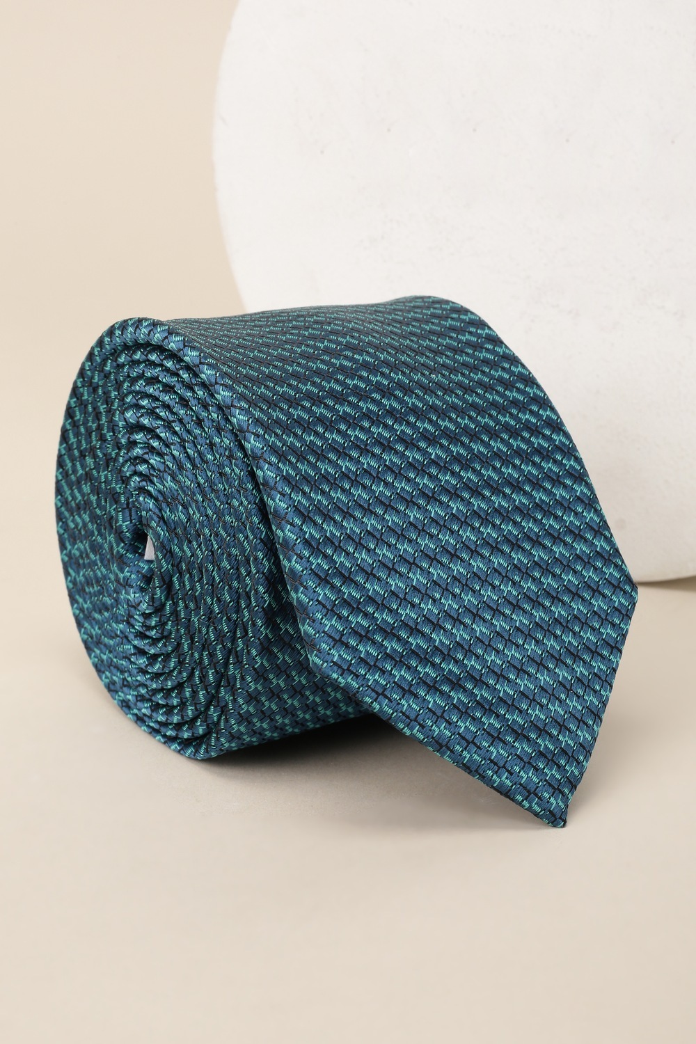 Men Blue Embroidered Tie-Blue