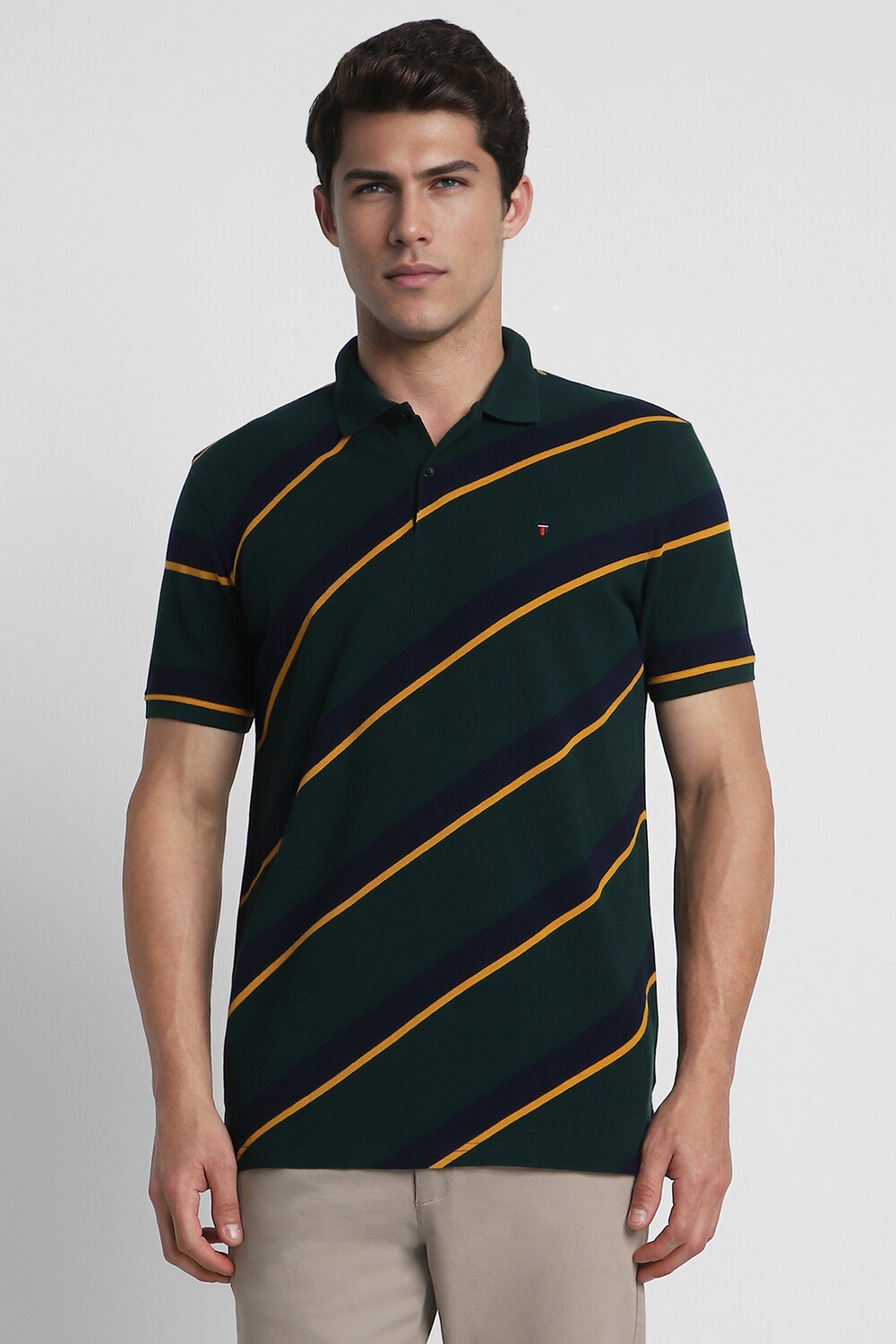 Men Olive Print Polo Neck T-shirt-Olive 1 68786-men-olive-print-polo-neck-t-shirt-olive-1.jpg