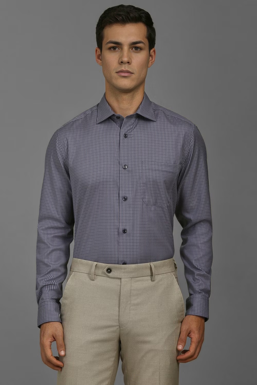 Men Grey Check Full Sleeves Formal Shirt-Grey 1 69078-men-grey-check-full-sleeves-formal-shirt-grey-1.jpg