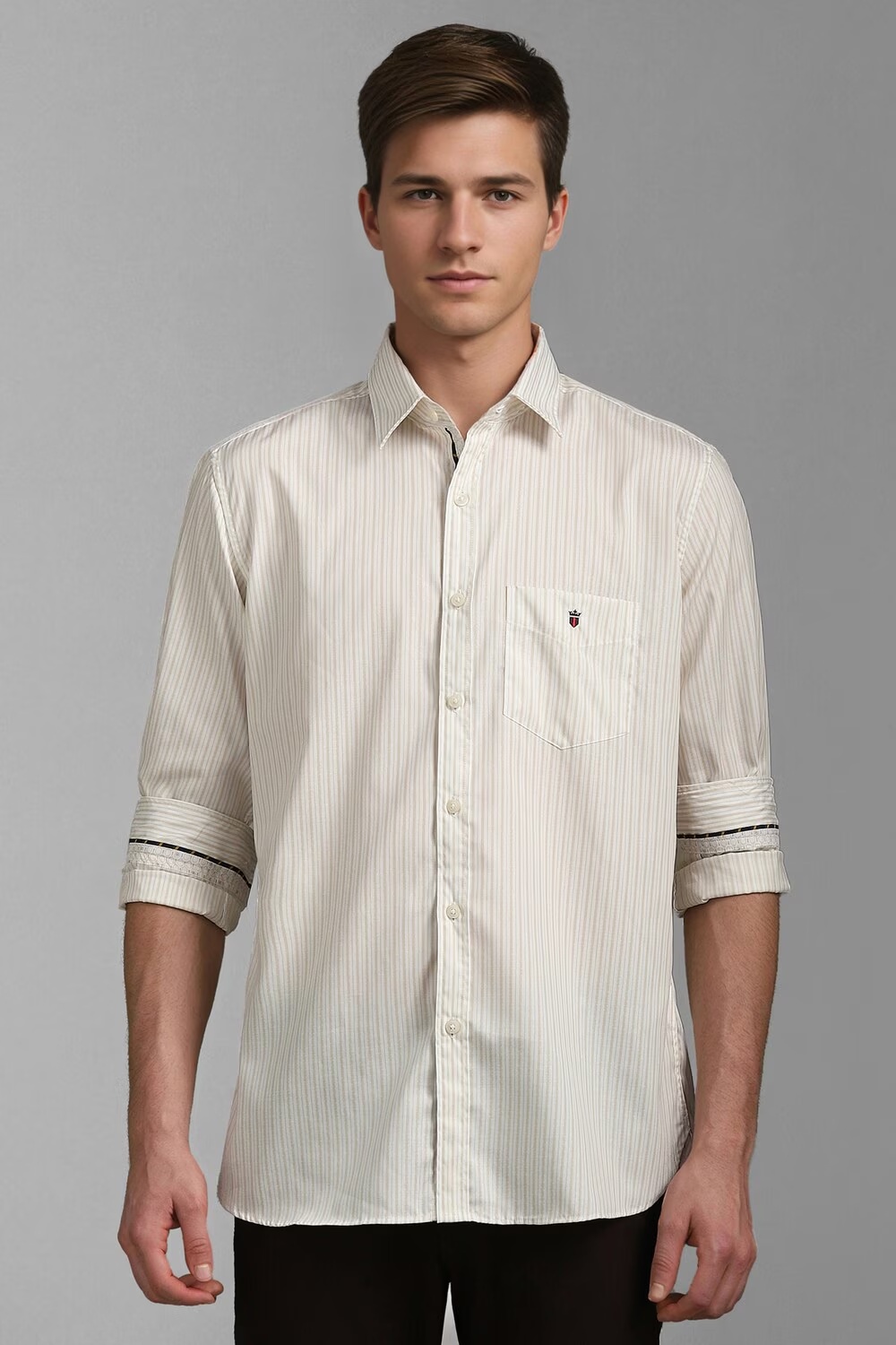 Men Cream Slim Fit Stripe Full Sleeves Casual Shirt-Cream 1 70220-men-cream-slim-fit-stripe-full-sleeves-casual-shirt-cream-1.jpg