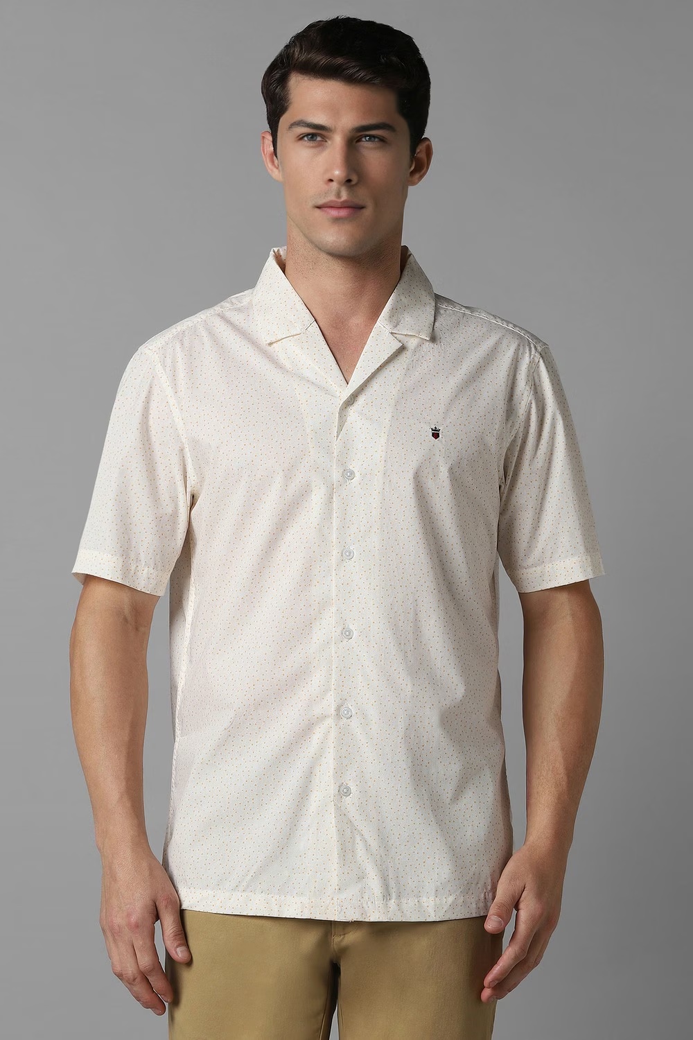 Men Beige Print Half Sleeves Casual Shirt-Beige 1 70741-men-beige-print-half-sleeves-casual-shirt-beige-1.jpg