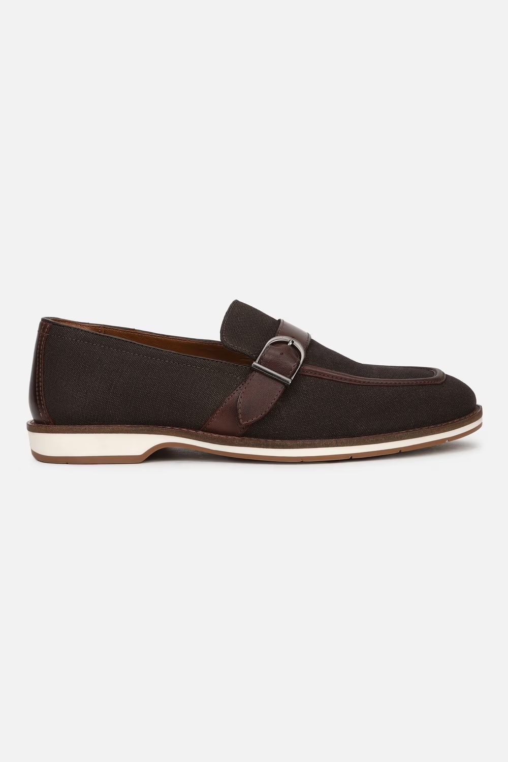 Men Brown Slip Ons-Brown