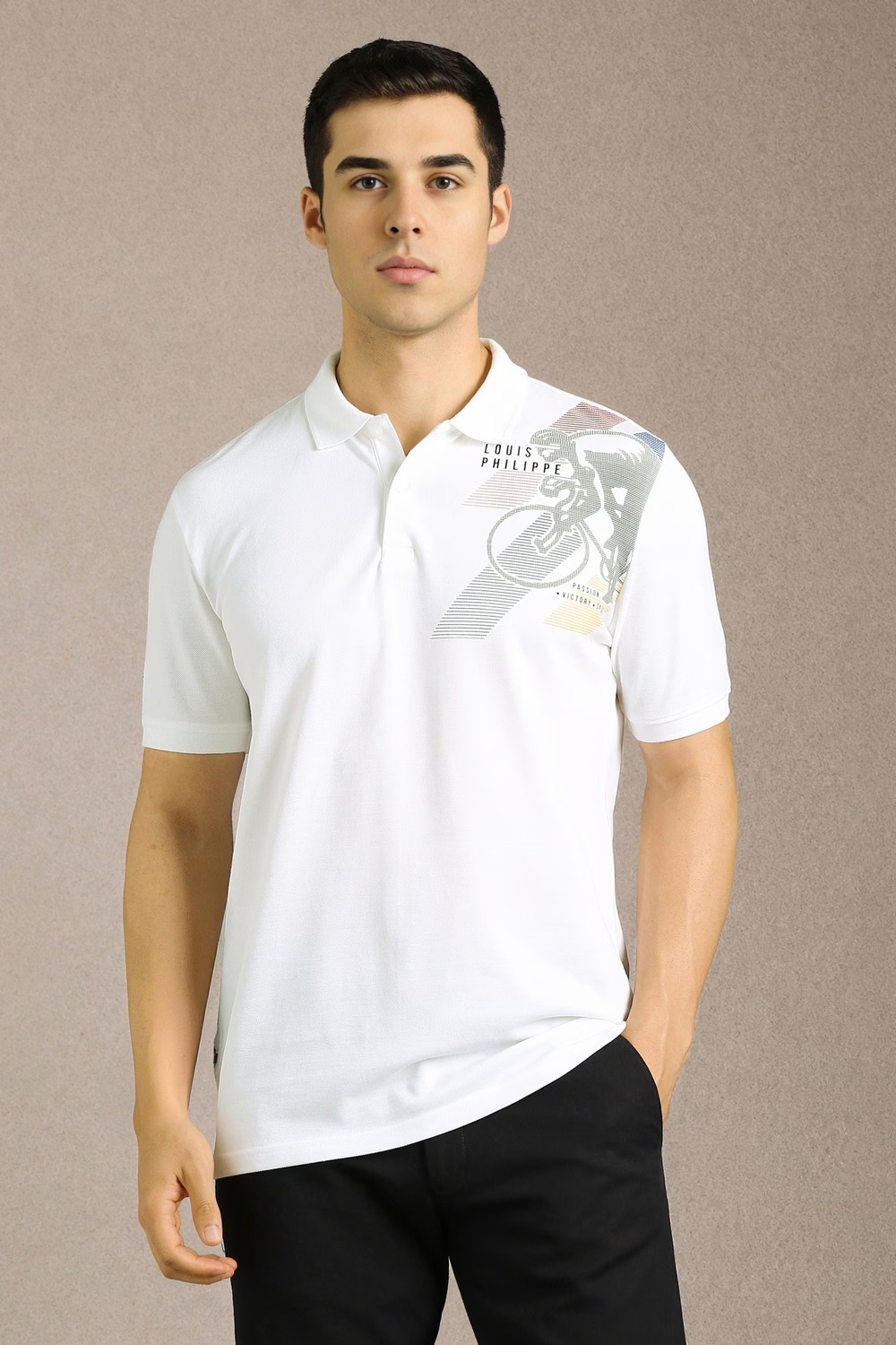 Men White Graphic Print Polo Neck T-shirt-White 1 71415-men-white-graphic-print-polo-neck-t-shirt-white-1.jpg