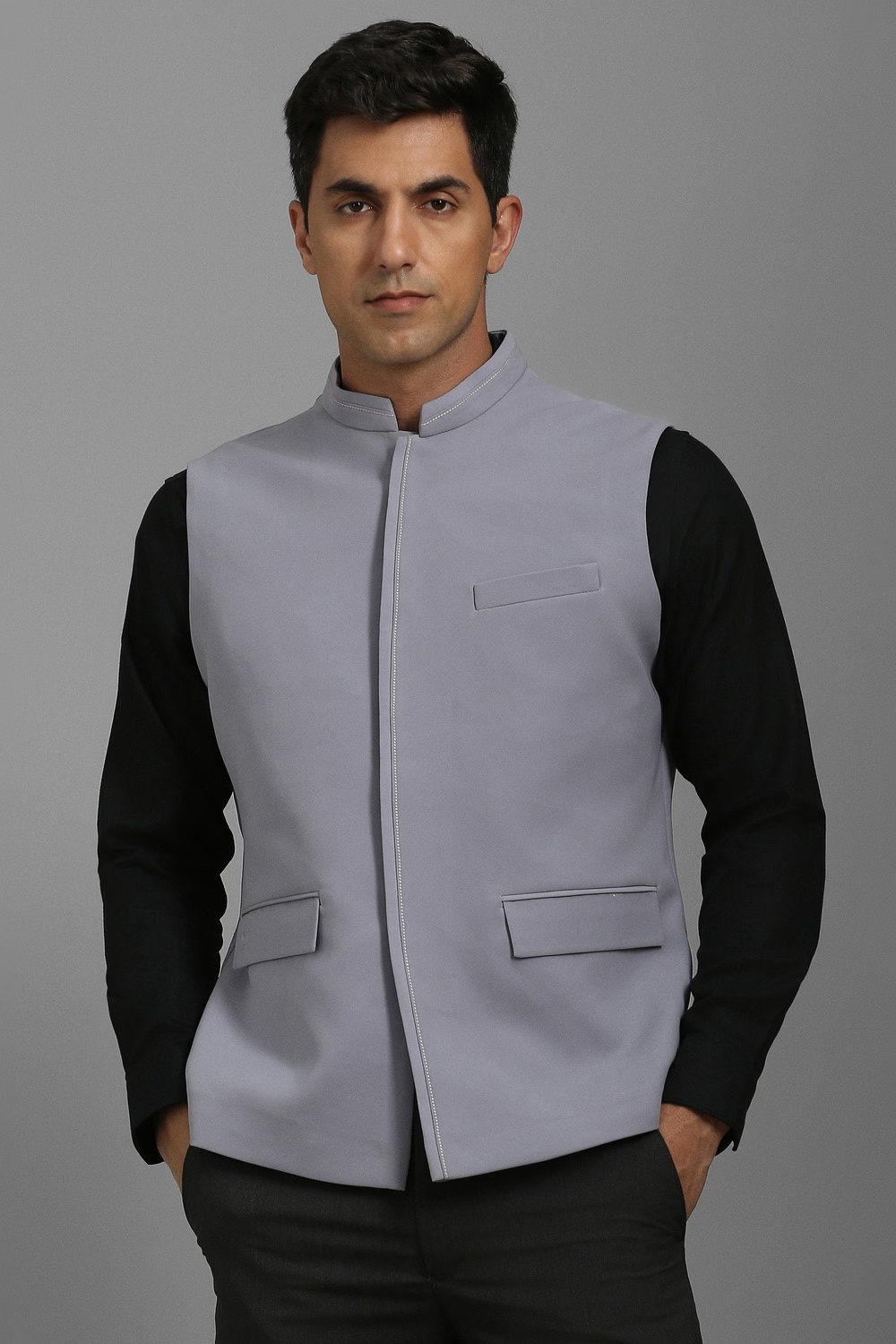 Men Grey Solid Casual Nehru Jacket-Grey 1 71721-men-grey-solid-casual-nehru-jacket-grey-1.jpg